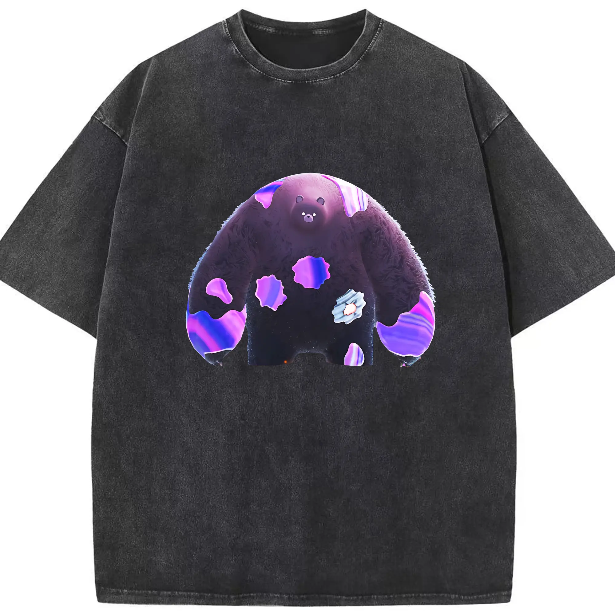 スプラトゥーン グッズ,クマサン - 綿100％ ヴィンテージ風 半袖Tシャツ ・ フロントプリント ・ 柔らか肌触り ・ 通気性 快適 ・ スポーツ カジュアル 外出用