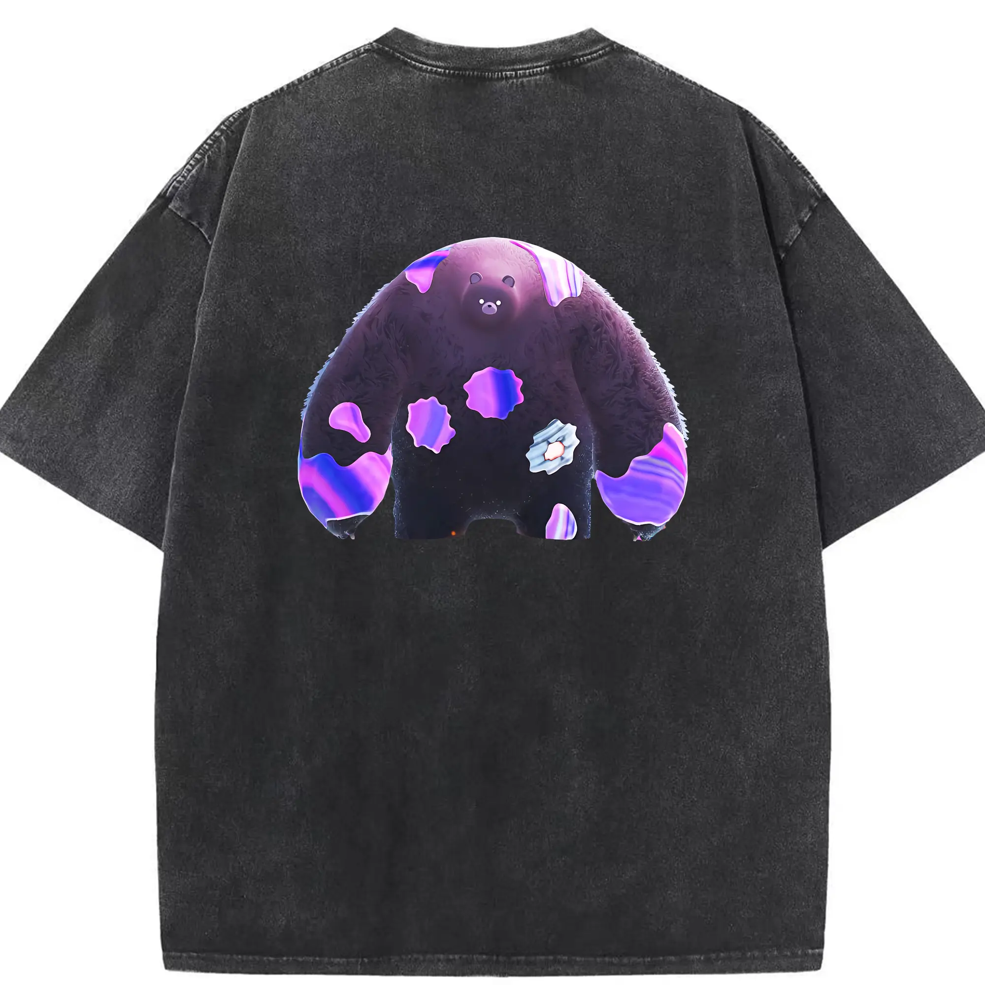 スプラトゥーン グッズ,クマサン - 綿100％ ヴィンテージ風 半袖Tシャツ ・ 背面プリント ・ 柔らか肌触り ・ 通気性 快適 ・ スポーツ カジュアル 外出用