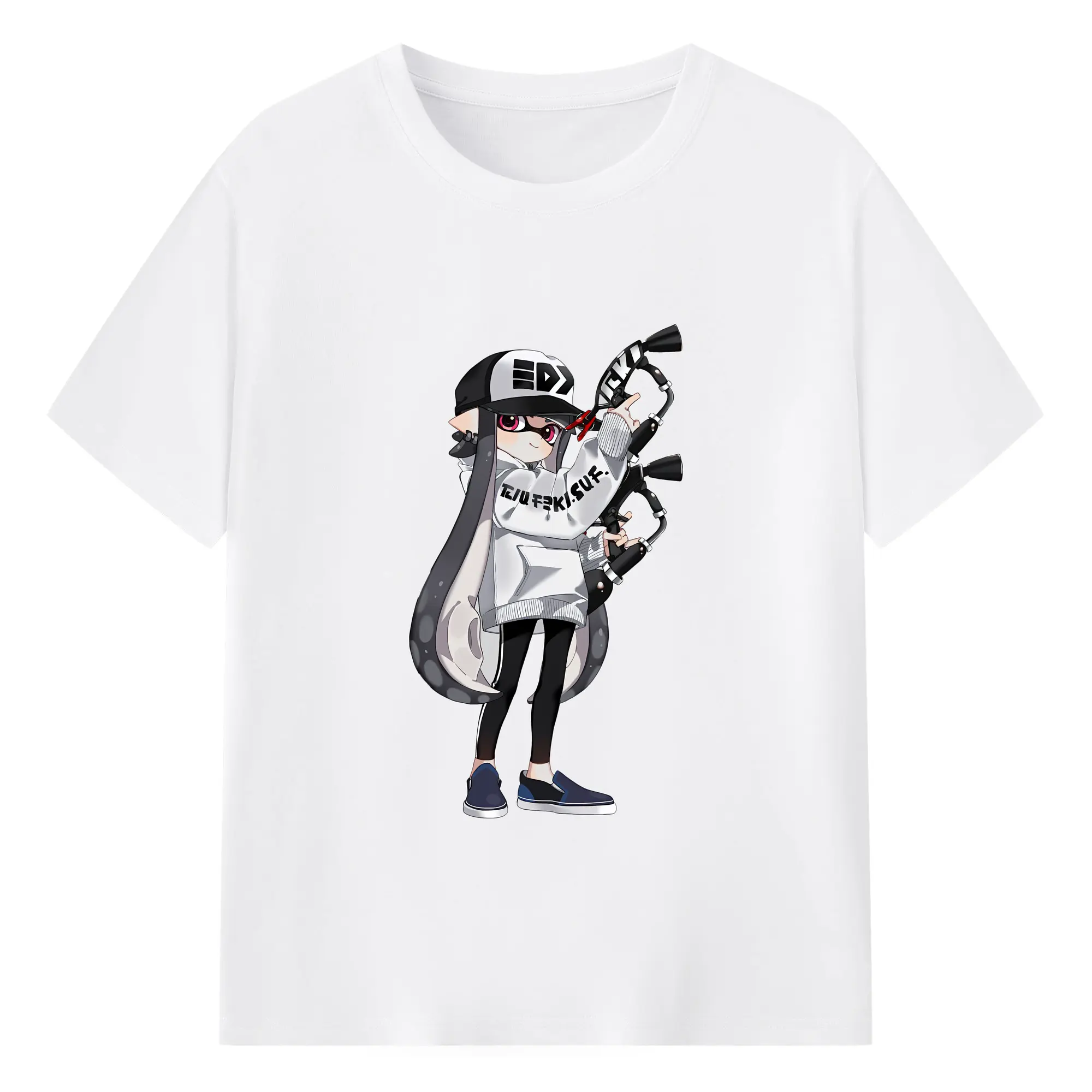 スプラトゥーン グッズ,インクリング - 綿100％ 半袖Tシャツ ・ フロントプリント ・ 快適 通気性 ・ 日常使い 散歩 スポーツ用
