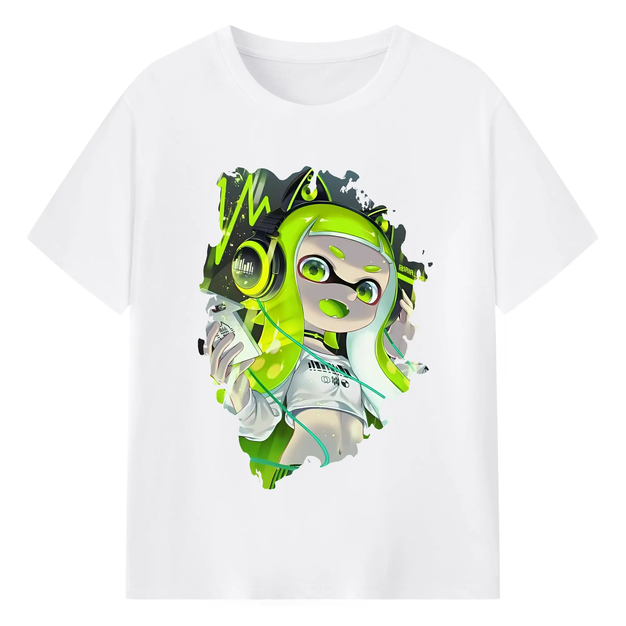 スプラトゥーン グッズ,インクリング - 綿100％ 半袖Tシャツ ・ フロントプリント ・ 快適 通気性 ・ 日常使い 散歩 スポーツ用