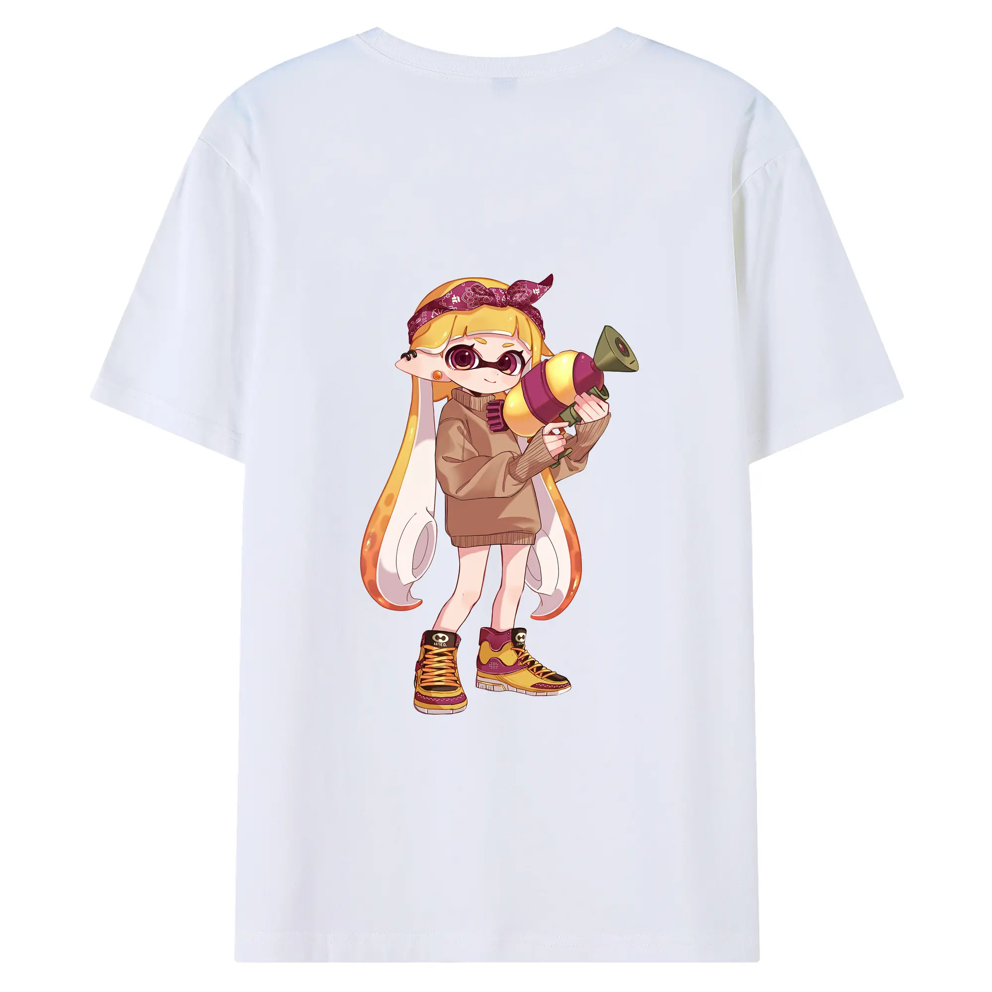 スプラトゥーン グッズ,インクリング - 綿100％ 半袖Tシャツ ・ バックプリント ・ 快適 通気性 ・ 日常使い 散歩 スポーツ用