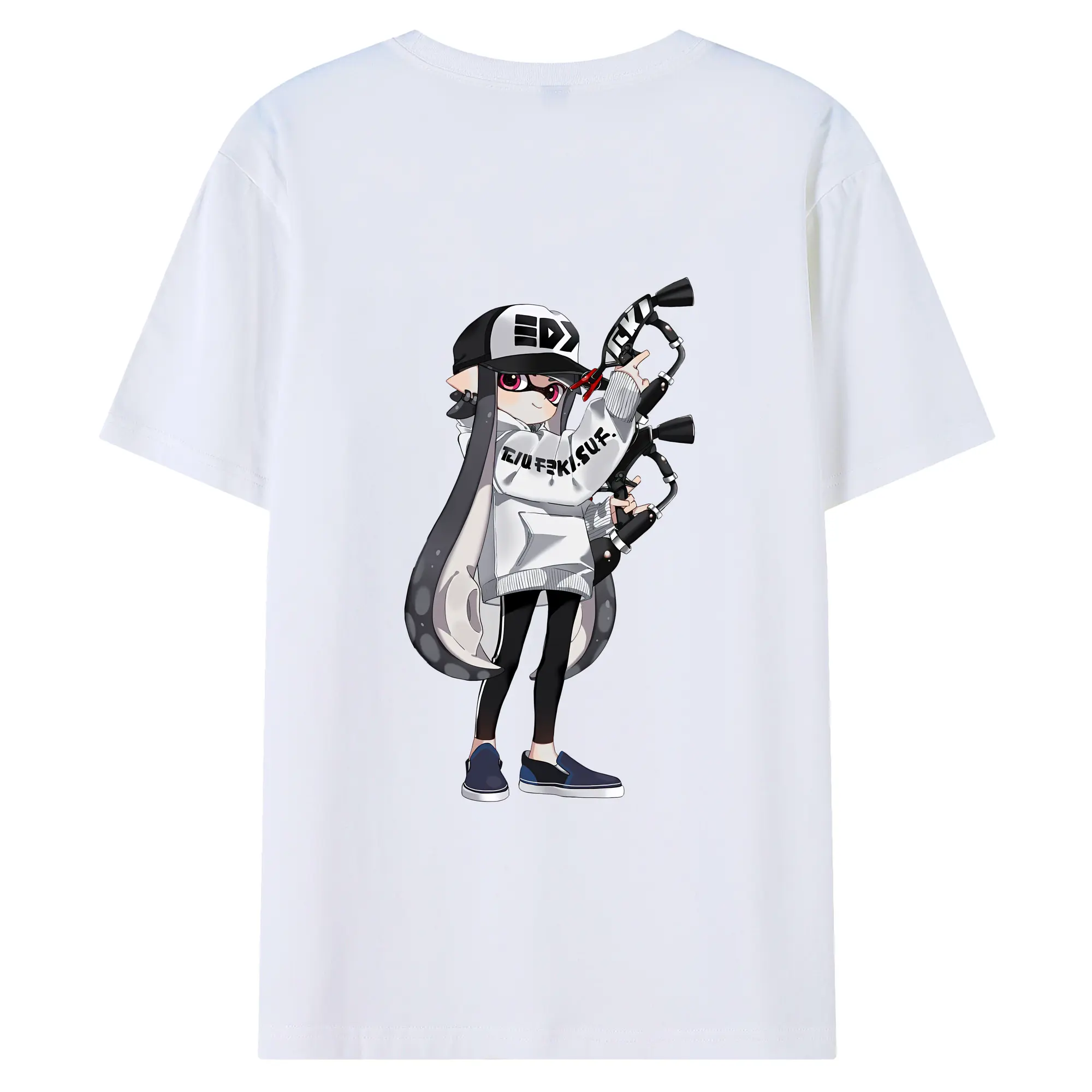 スプラトゥーン グッズ,インクリング - 綿100％ 半袖Tシャツ ・ バックプリント ・ 快適 通気性 ・ 日常使い 散歩 スポーツ用