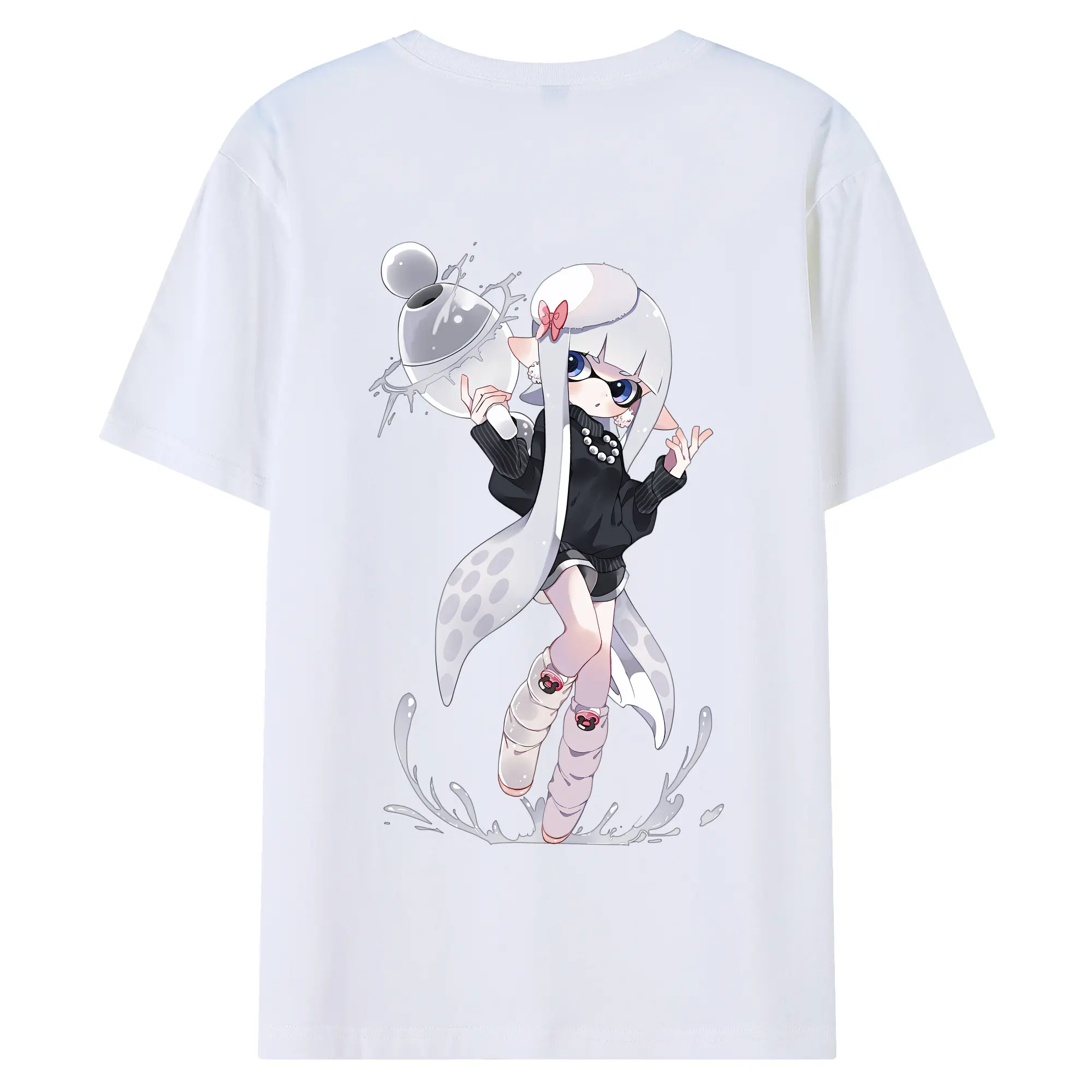 スプラトゥーン グッズ,インクリング - 綿100％ 半袖Tシャツ ・ バックプリント ・ 快適 通気性 ・ 日常使い 散歩 スポーツ用