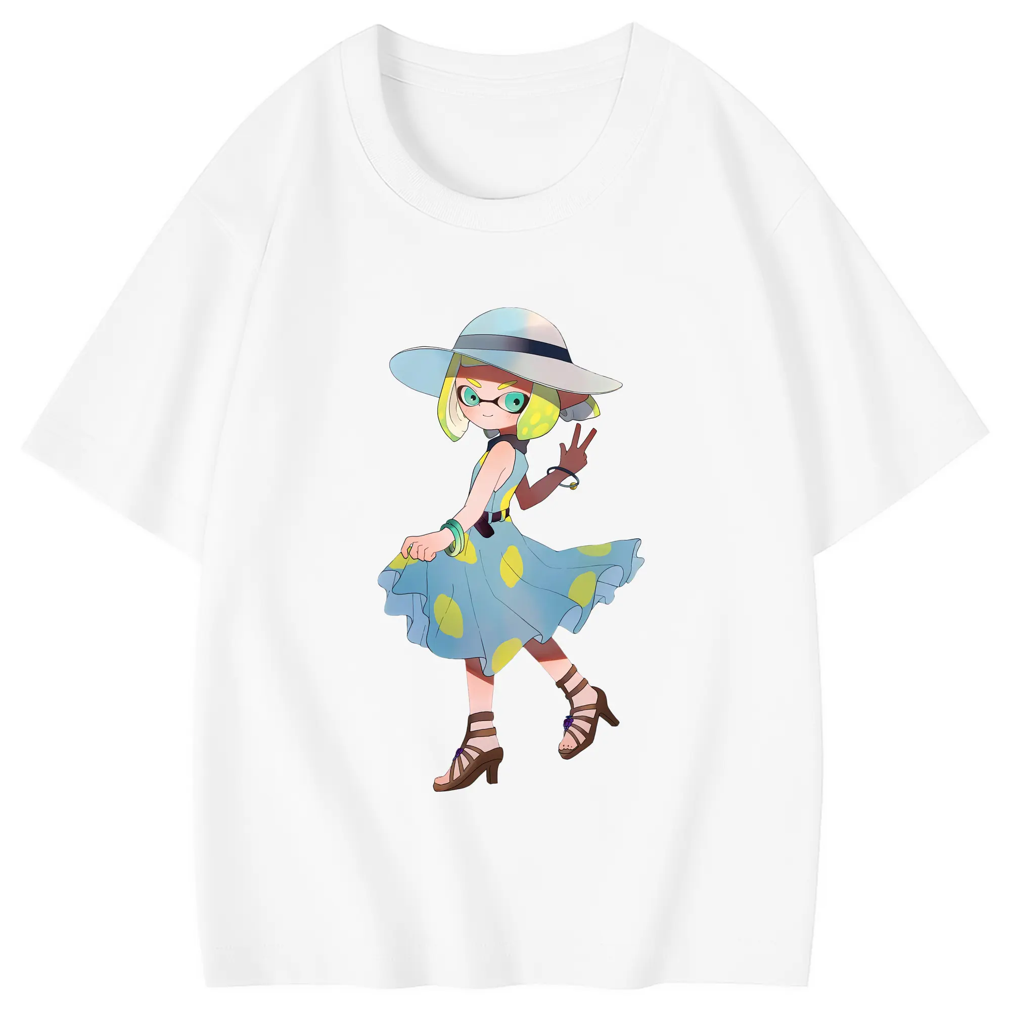 スプラトゥーン グッズ,インクリング - 綿100％ キッズTシャツ ・ フロントプリント ・ 快適 通気性 ・ スポーツ カジュアル 散歩用