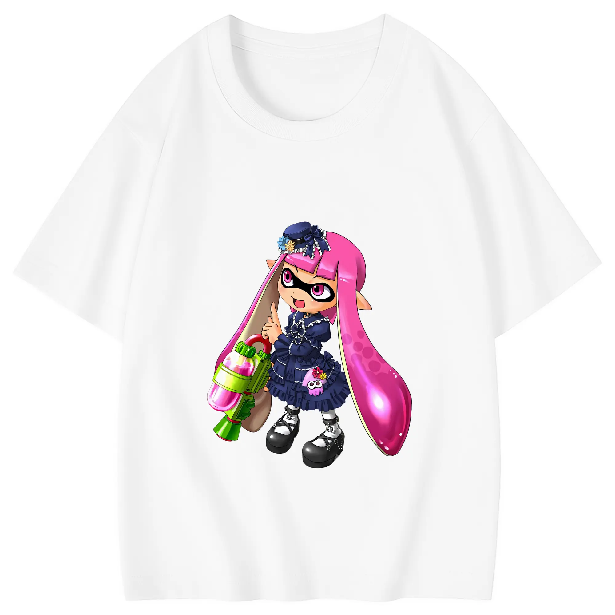 スプラトゥーン グッズ,インクリング - 綿100％ キッズTシャツ ・ フロントプリント ・ 快適 通気性 ・ スポーツ カジュアル 散歩用