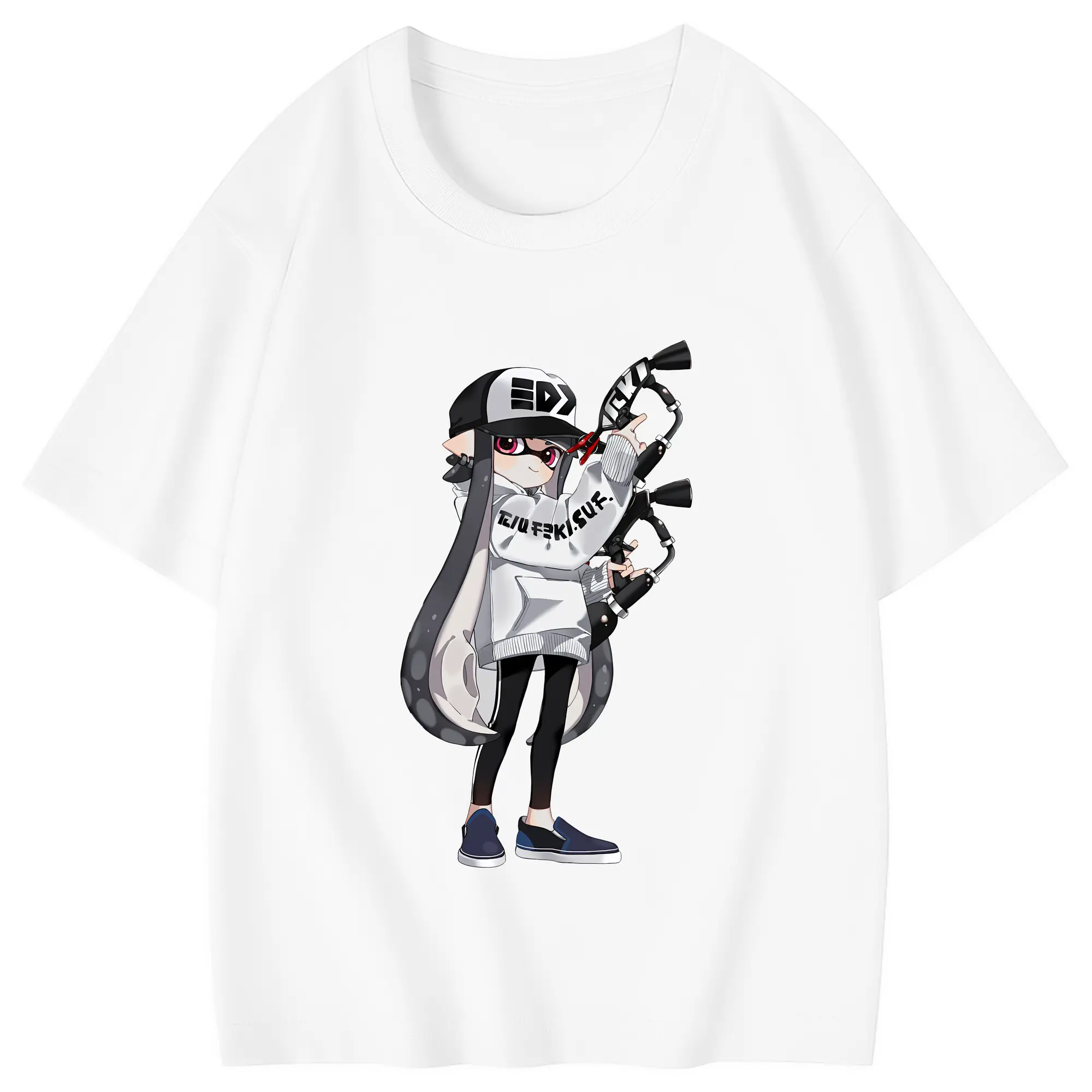 スプラトゥーン グッズ,インクリング - 綿100％ キッズTシャツ ・ フロントプリント ・ 快適 通気性 ・ スポーツ カジュアル 散歩用