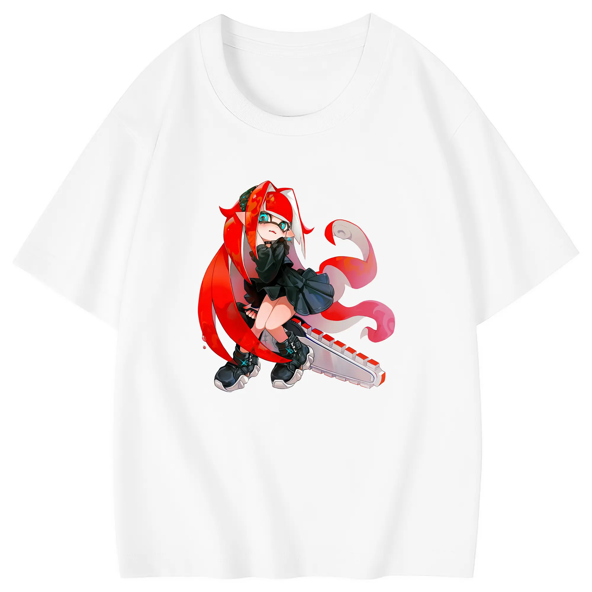スプラトゥーン グッズ,インクリング - 綿100％ キッズTシャツ ・ フロントプリント ・ 快適 通気性 ・ スポーツ カジュアル 散歩用