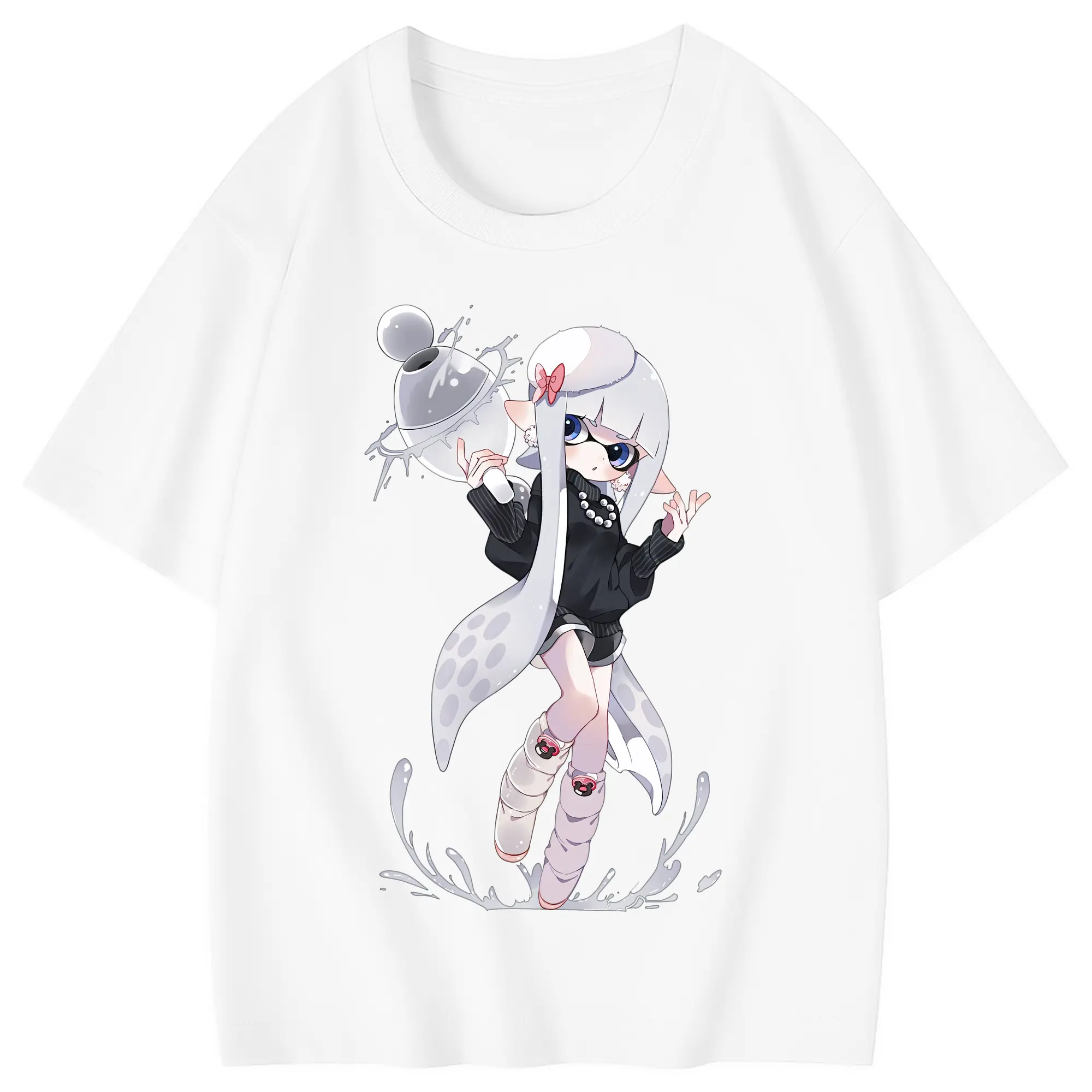 スプラトゥーン グッズ,インクリング - 綿100％ キッズTシャツ ・ フロントプリント ・ 快適 通気性 ・ スポーツ カジュアル 散歩用