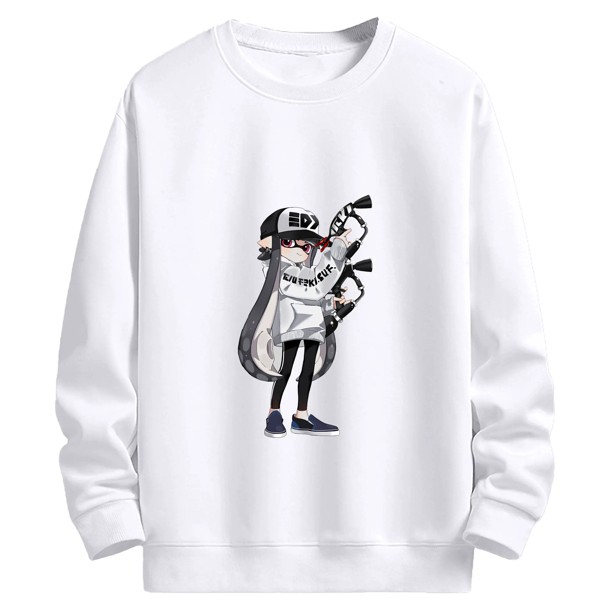 スプラトゥーン グッズ,インクリング - 高品質 クルーネック スウェット ・ コットン59％ ポリエステル41％ ・ ユニセックス 長袖 トレーナー ・ カジュアル デイリー スポーツ 散歩用