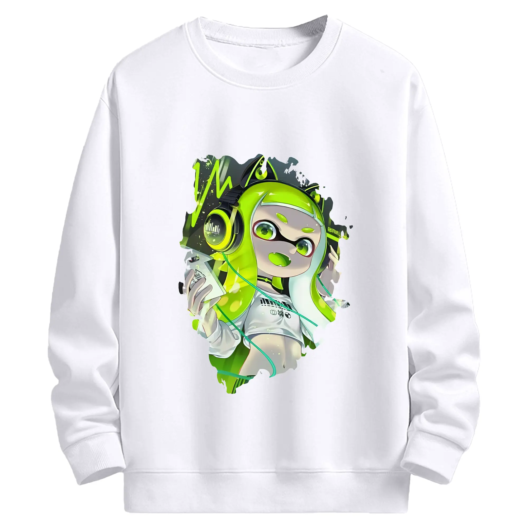 スプラトゥーン グッズ,インクリング - 高品質 クルーネック スウェット ・ コットン59％ ポリエステル41％ ・ ユニセックス 長袖 トレーナー ・ カジュアル デイリー スポーツ 散歩用