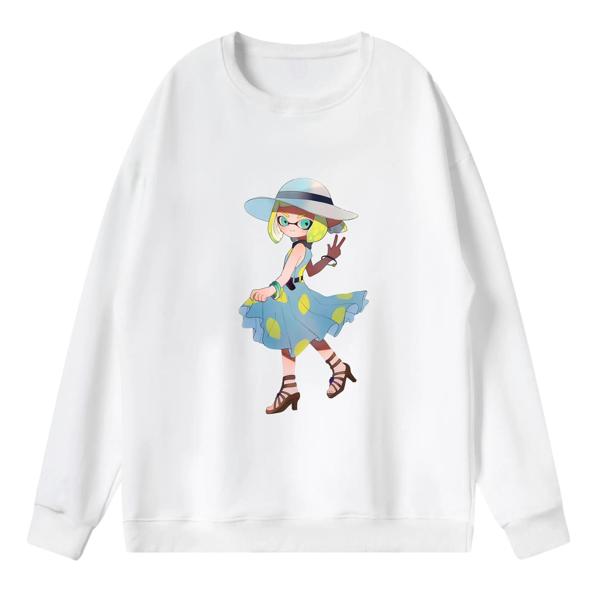 スプラトゥーン グッズ,インクリング - 薄手 クルーネック スウェット 裏毛260g · ポリエステル 春秋向け カジュアル 男女兼用 · トレーナー デイリー スポーツ 散歩に最適