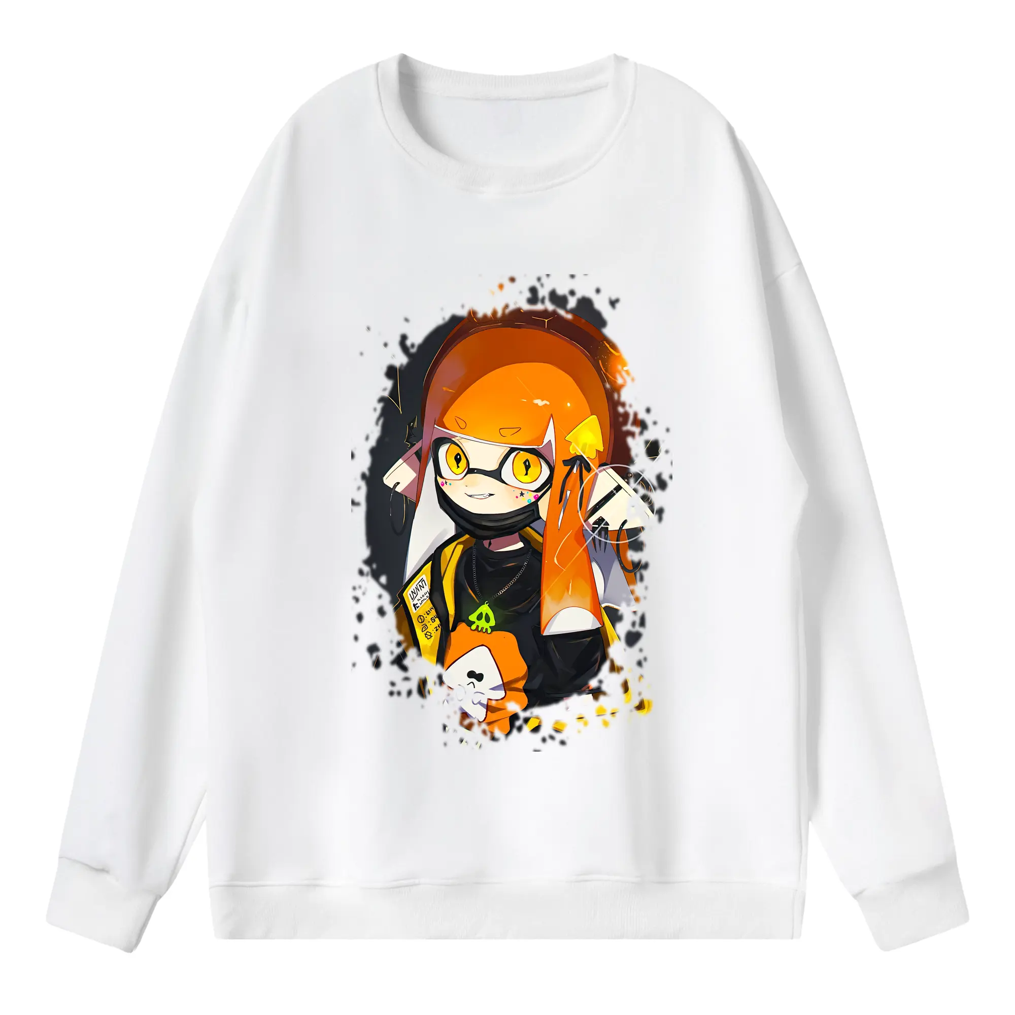 スプラトゥーン グッズ,インクリング - 薄手 クルーネック スウェット 裏毛260g · ポリエステル 春秋向け カジュアル 男女兼用 · トレーナー デイリー スポーツ 散歩に最適