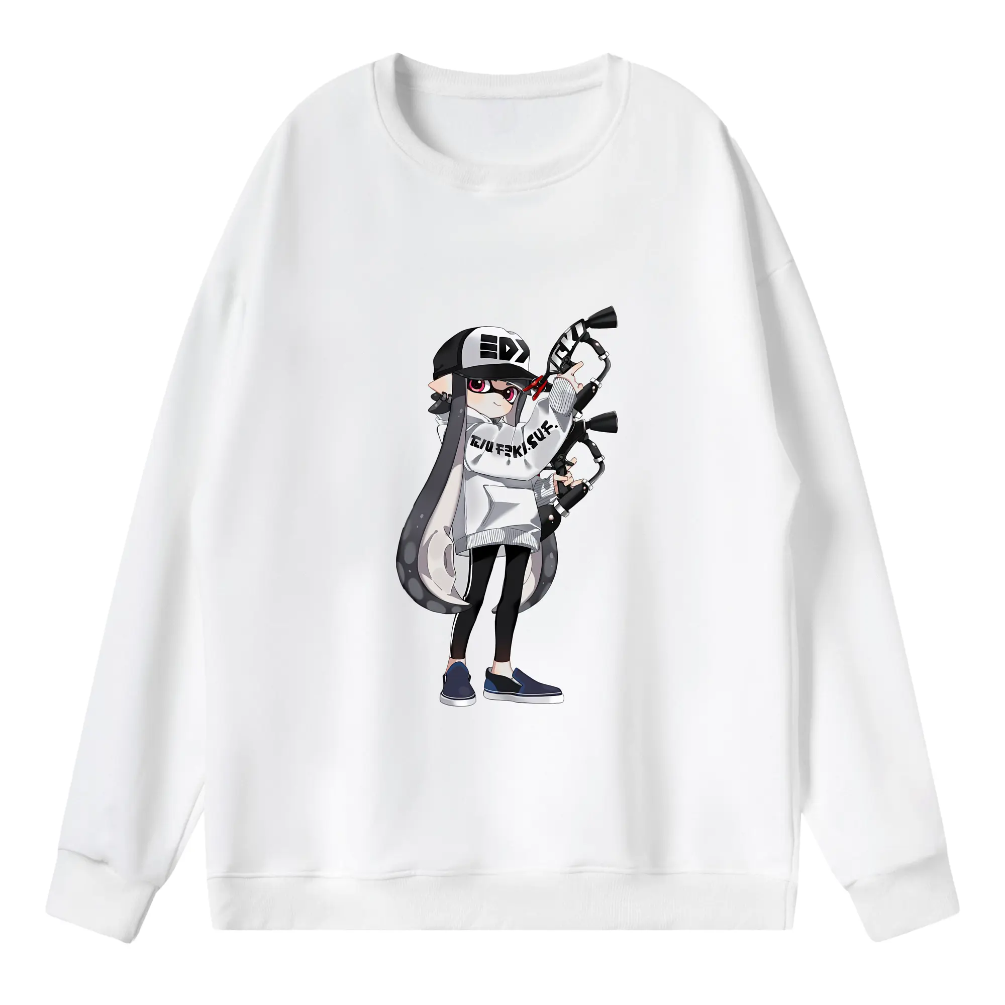 スプラトゥーン グッズ,インクリング - 薄手 クルーネック スウェット 裏毛260g · ポリエステル 春秋向け カジュアル 男女兼用 · トレーナー デイリー スポーツ 散歩に最適