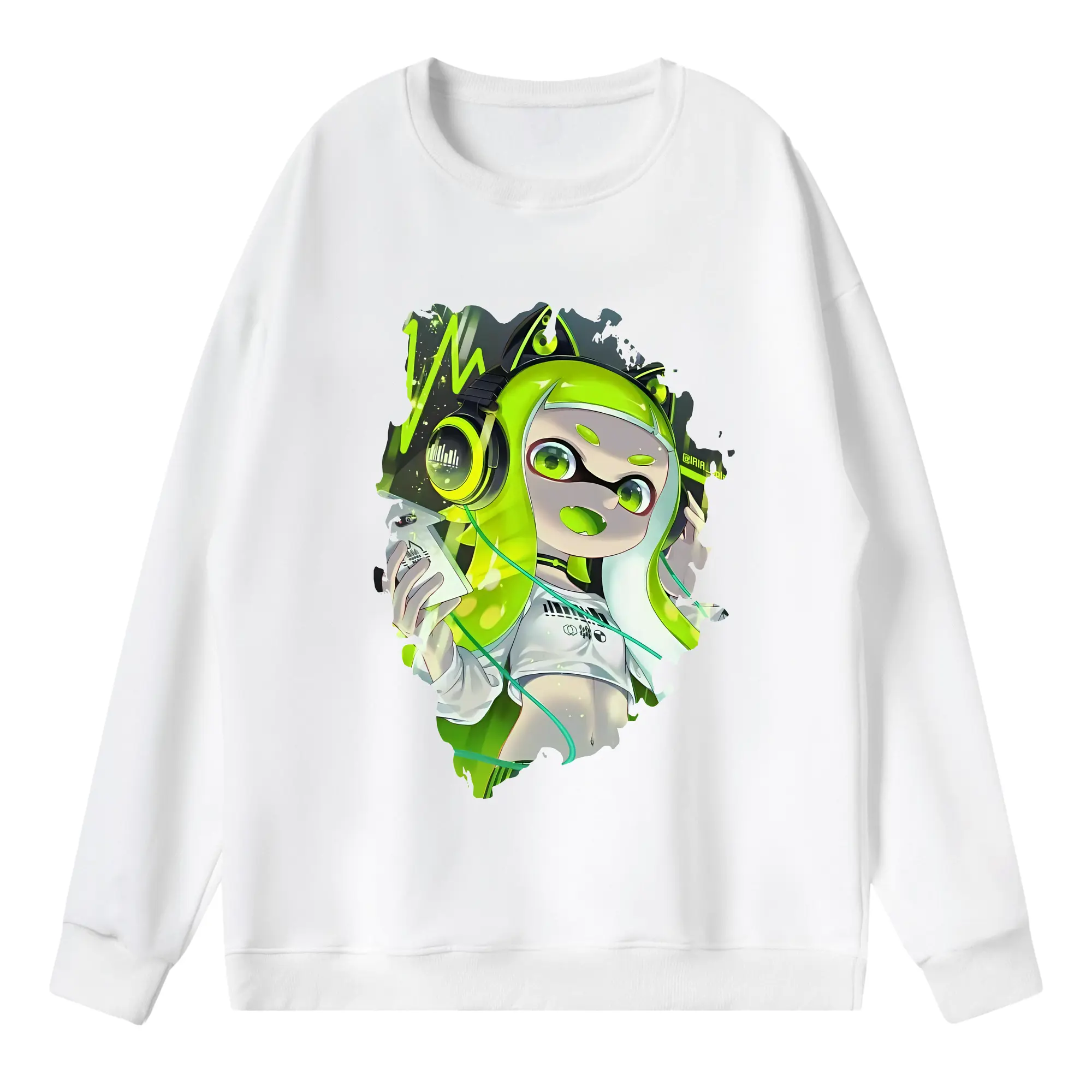 スプラトゥーン グッズ,インクリング - 薄手 クルーネック スウェット 裏毛260g · ポリエステル 春秋向け カジュアル 男女兼用 · トレーナー デイリー スポーツ 散歩に最適