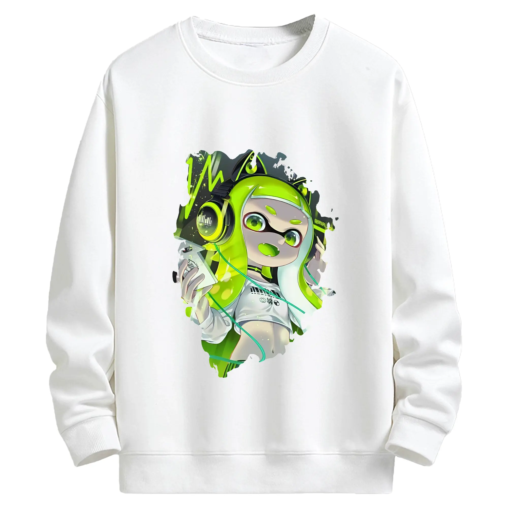 スプラトゥーン グッズ,インクリング - キッズ クルーネックスウェットシャツ ・ フロントプリント ・ 綿80％ ポリエステル20％ ・ 快適 通学 スポーツ 日常使い お散歩用