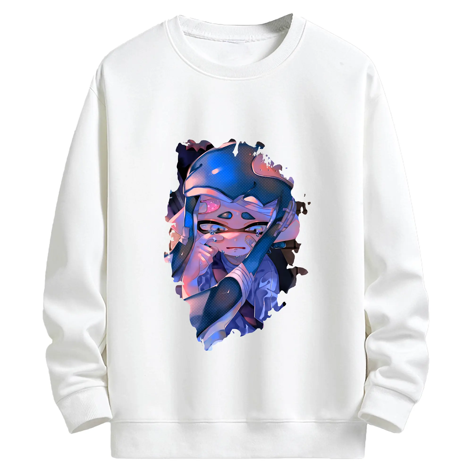 スプラトゥーン グッズ,インクリング - キッズ クルーネックスウェットシャツ ・ フロントプリント ・ 綿80％ ポリエステル20％ ・ 快適 通学 スポーツ 日常使い お散歩用