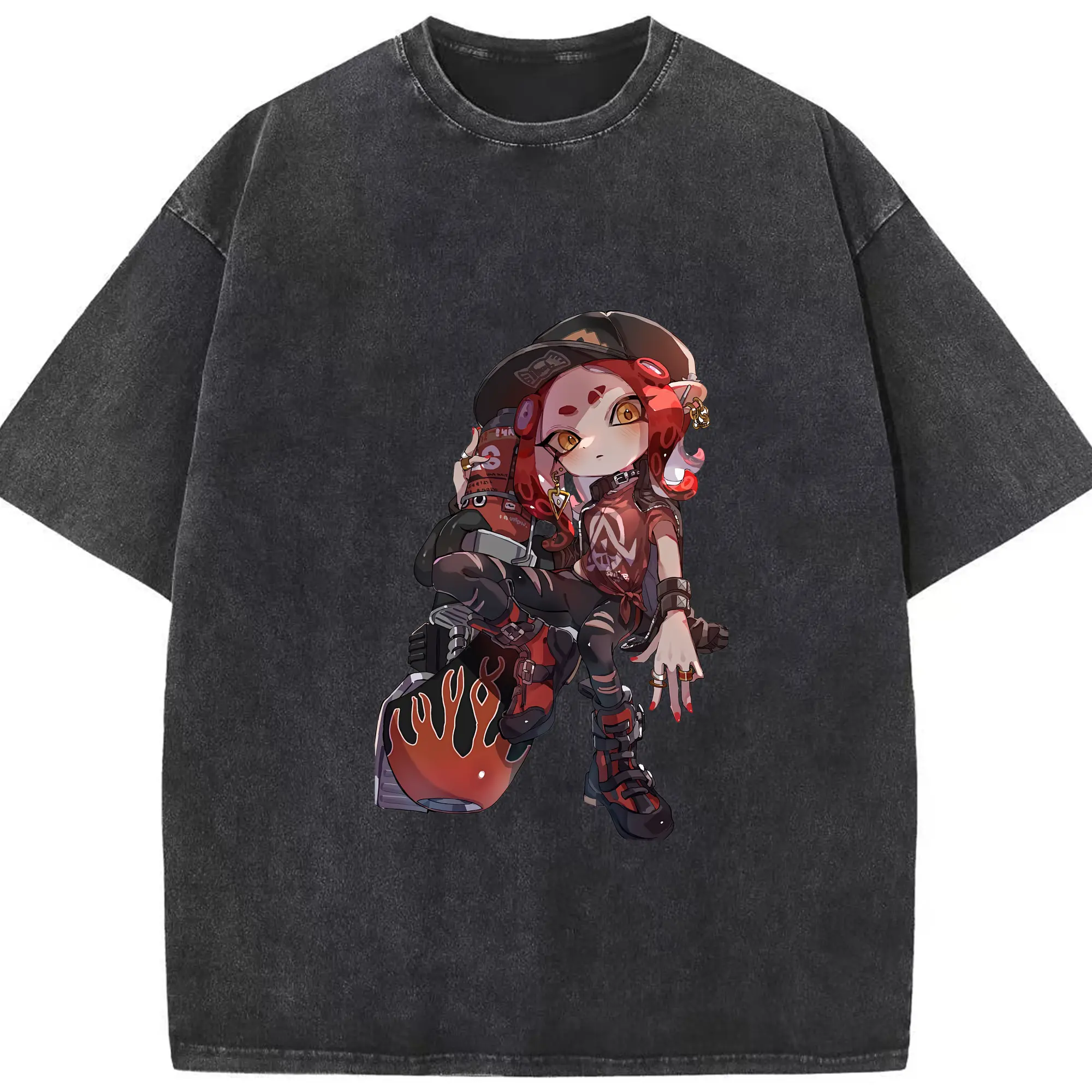 スプラトゥーン グッズ,インクリング - 綿100％ ヴィンテージ風 半袖Tシャツ ・ フロントプリント ・ 柔らか肌触り ・ 通気性 快適 ・ スポーツ カジュアル 外出用