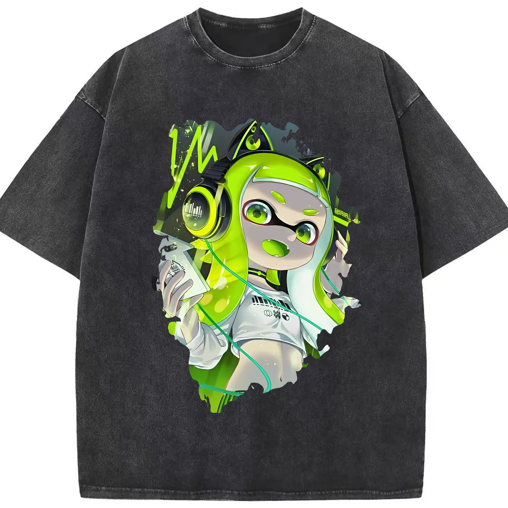 スプラトゥーン グッズ,インクリング - 綿100％ ヴィンテージ風 半袖Tシャツ ・ フロントプリント ・ 柔らか肌触り ・ 通気性 快適 ・ スポーツ カジュアル 外出用