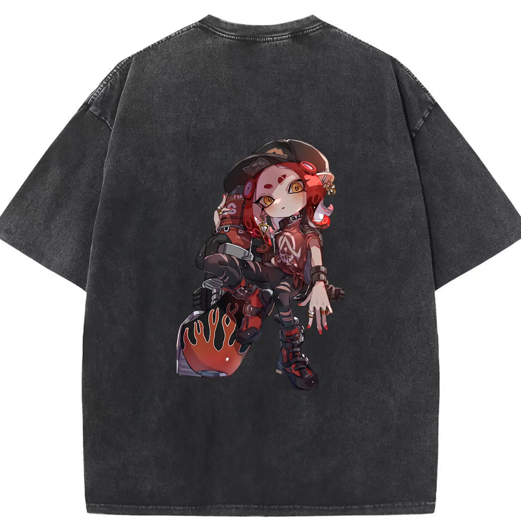スプラトゥーン グッズ,インクリング - 綿100％ ヴィンテージ風 半袖Tシャツ ・ 背面プリント ・ 柔らか肌触り ・ 通気性 快適 ・ スポーツ カジュアル 外出用