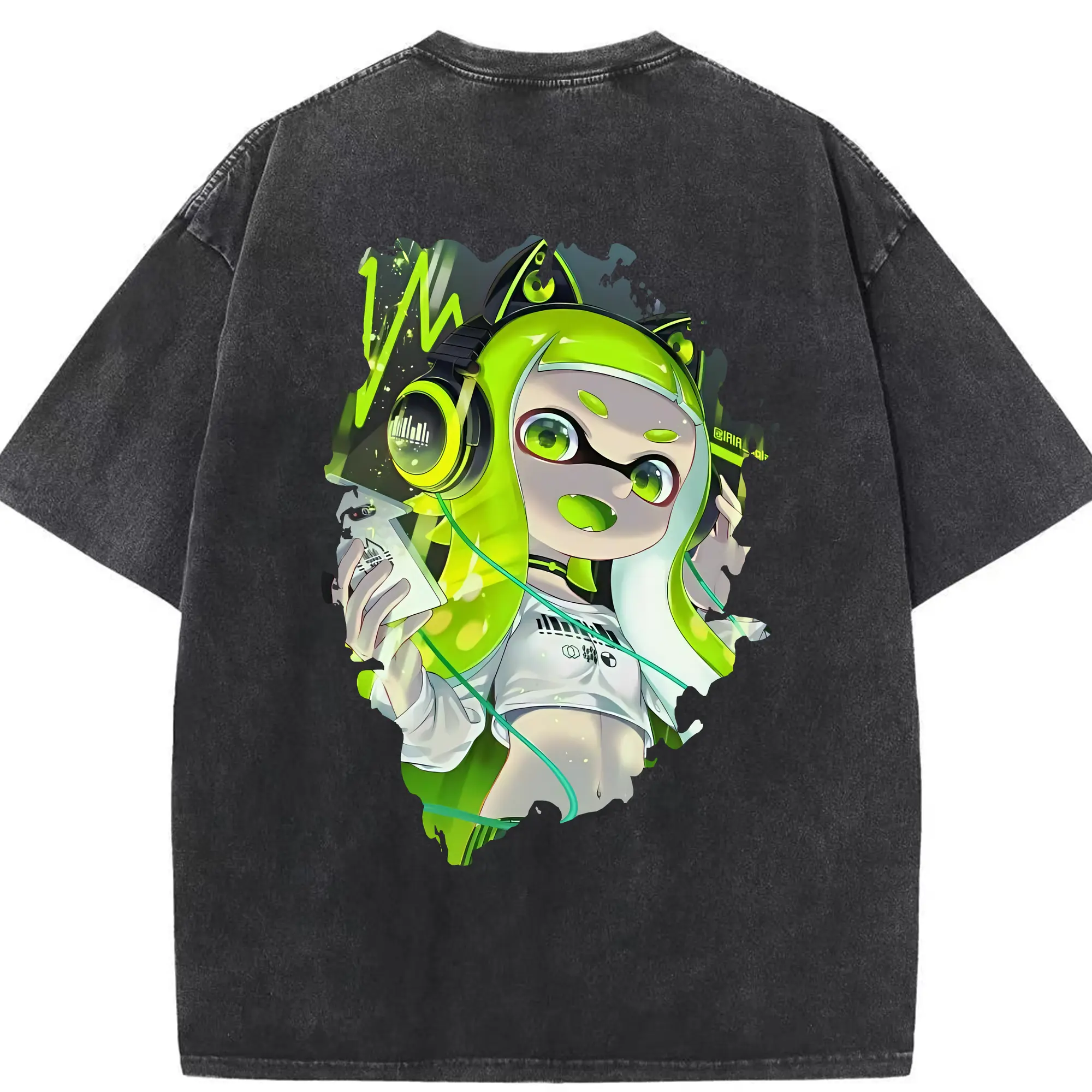 スプラトゥーン グッズ,インクリング - 綿100％ ヴィンテージ風 半袖Tシャツ ・ 背面プリント ・ 柔らか肌触り ・ 通気性 快適 ・ スポーツ カジュアル 外出用