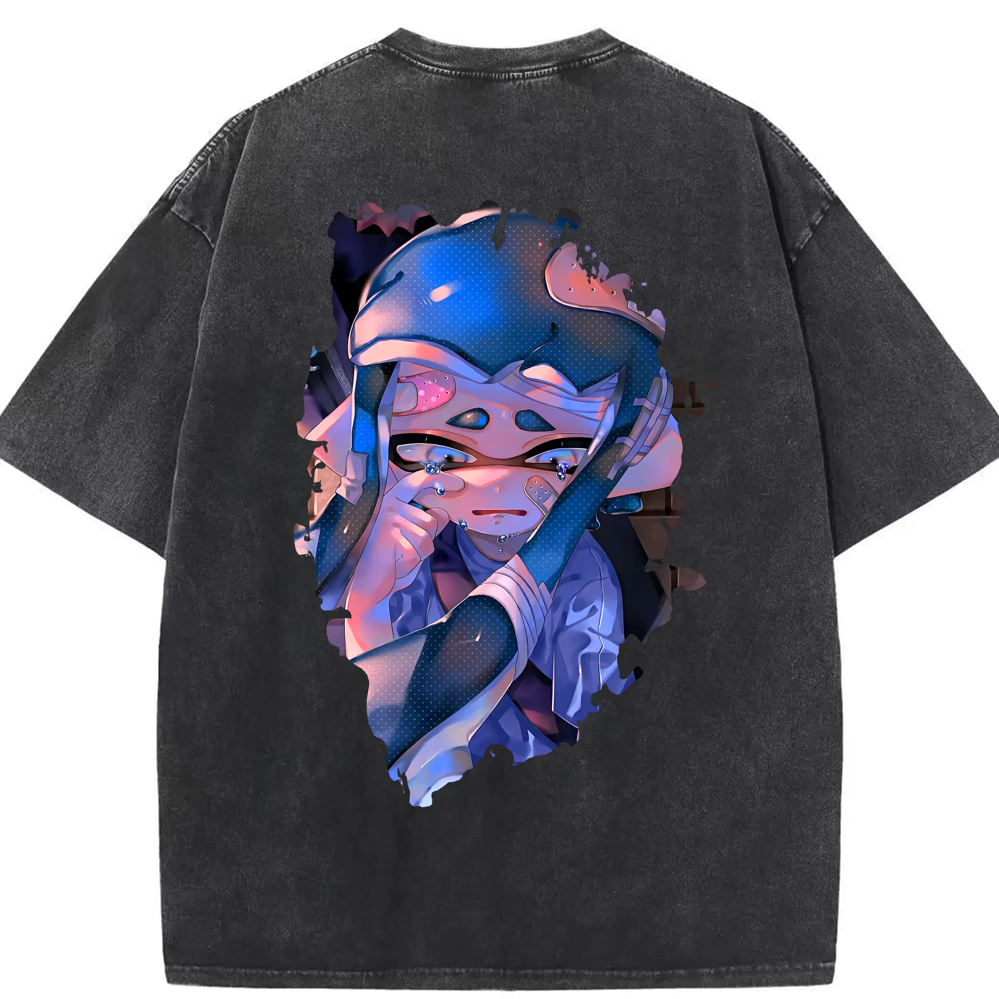 スプラトゥーン グッズ,インクリング - 綿100％ ヴィンテージ風 半袖Tシャツ ・ 背面プリント ・ 柔らか肌触り ・ 通気性 快適 ・ スポーツ カジュアル 外出用