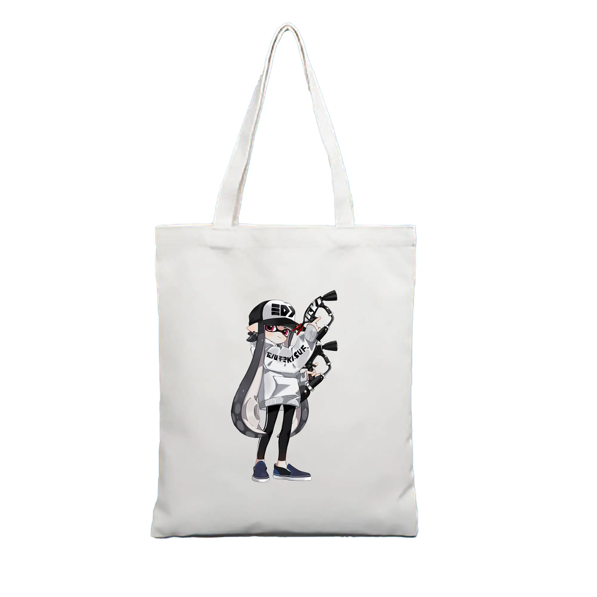 スプラトゥーン グッズ,インクリング - 縦型キャンバス手提げバッグ（トートバッグ） ・ キャンバス素材 ・ ショッピング用 ・ 軽量 丈夫 お手入れ簡単