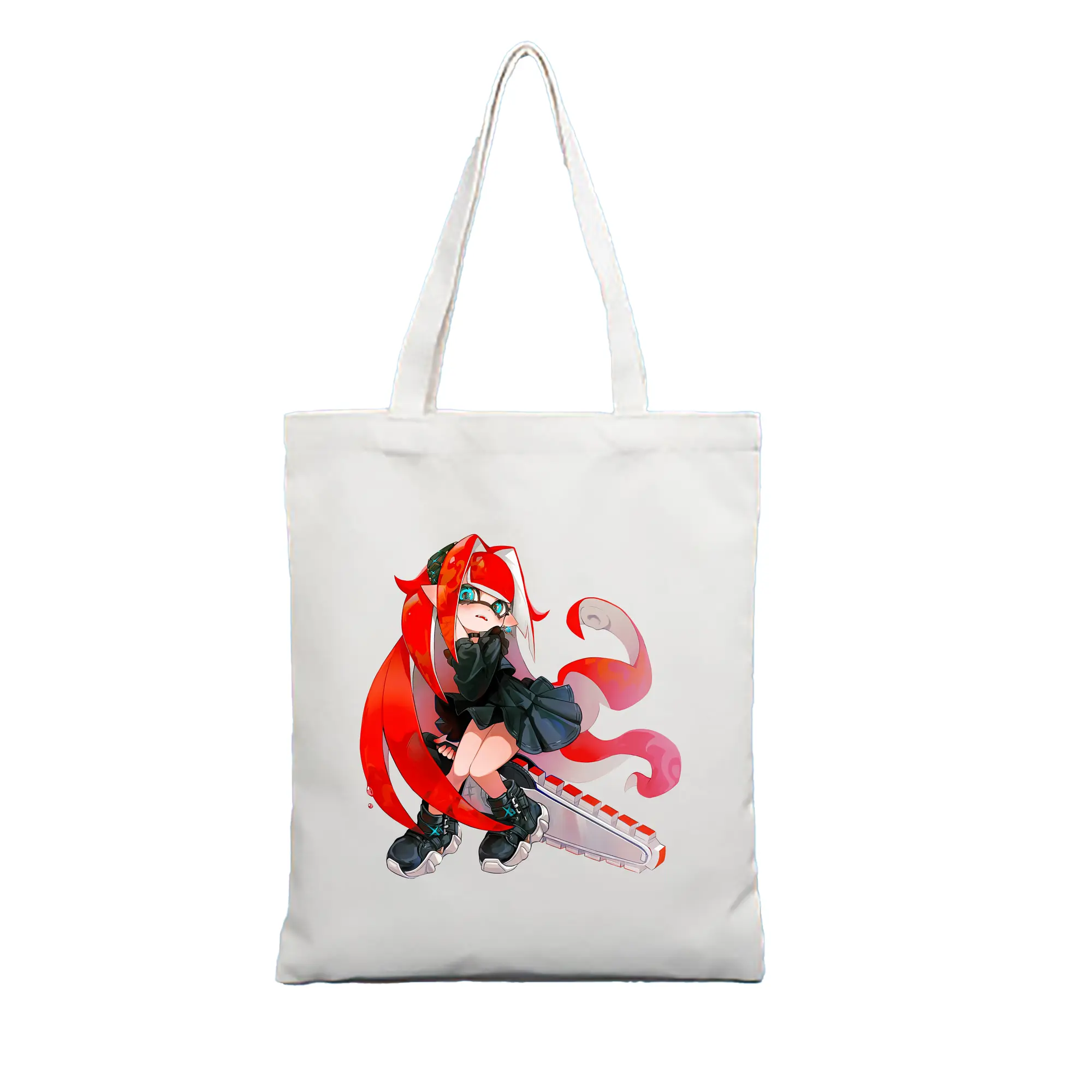 スプラトゥーン グッズ,インクリング - 縦型キャンバス手提げバッグ（トートバッグ） ・ キャンバス素材 ・ ショッピング用 ・ 軽量 丈夫 お手入れ簡単