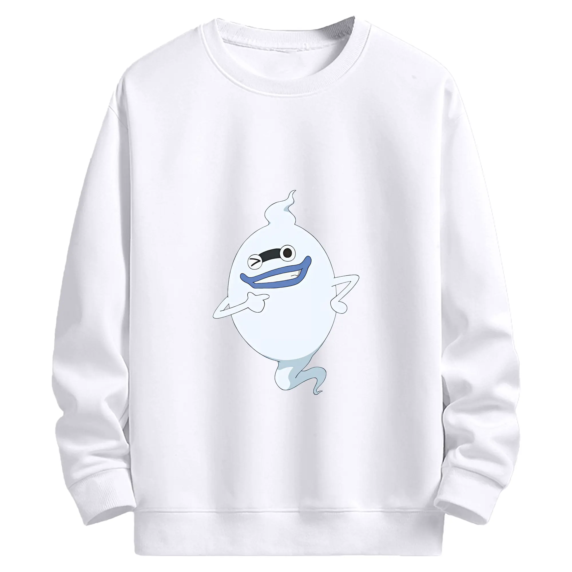 妖怪ウォッチ グッズ,ウィスパー - 高品質 クルーネック スウェット ・ コットン59％ ポリエステル41％ ・ ユニセックス 長袖 トレーナー ・ カジュアル デイリー スポーツ 散歩用