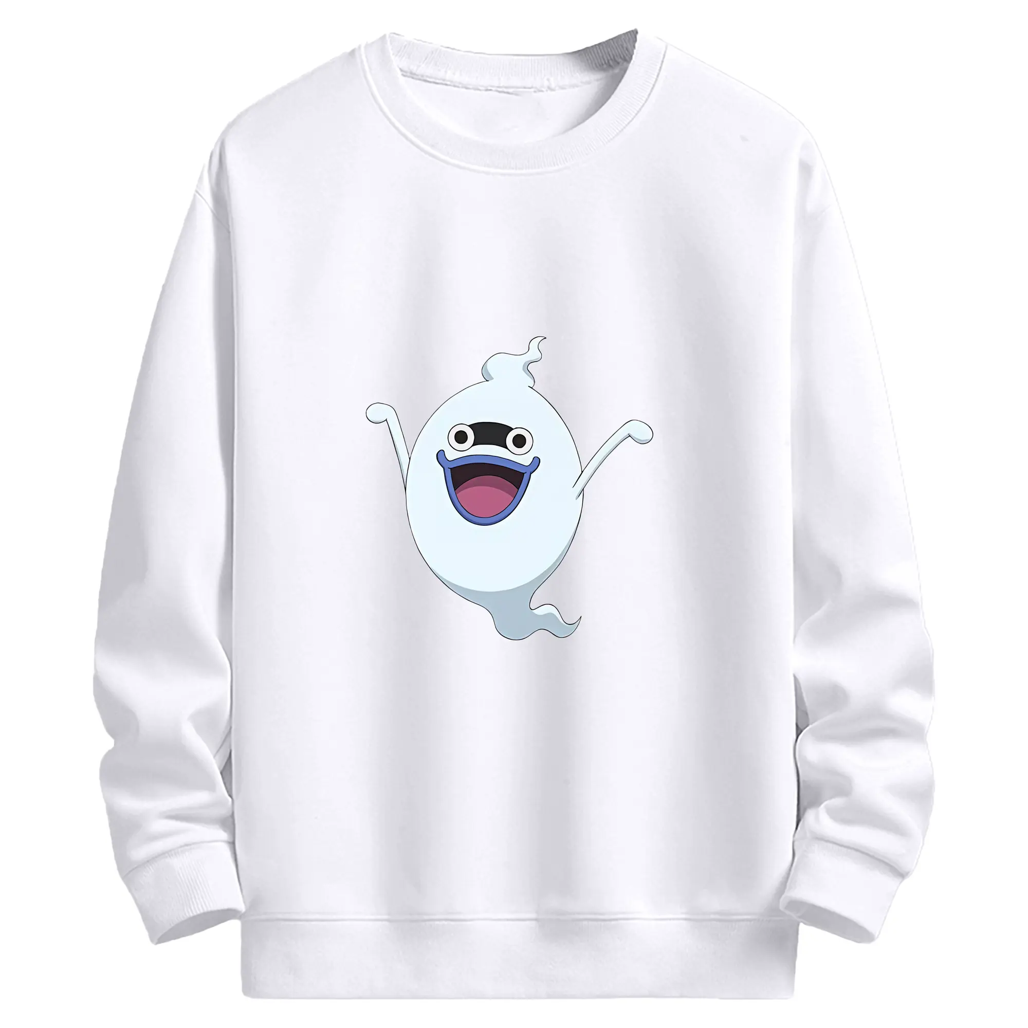 妖怪ウォッチ グッズ,ウィスパー - 高品質 クルーネック スウェット ・ コットン59％ ポリエステル41％ ・ ユニセックス 長袖 トレーナー ・ カジュアル デイリー スポーツ 散歩用