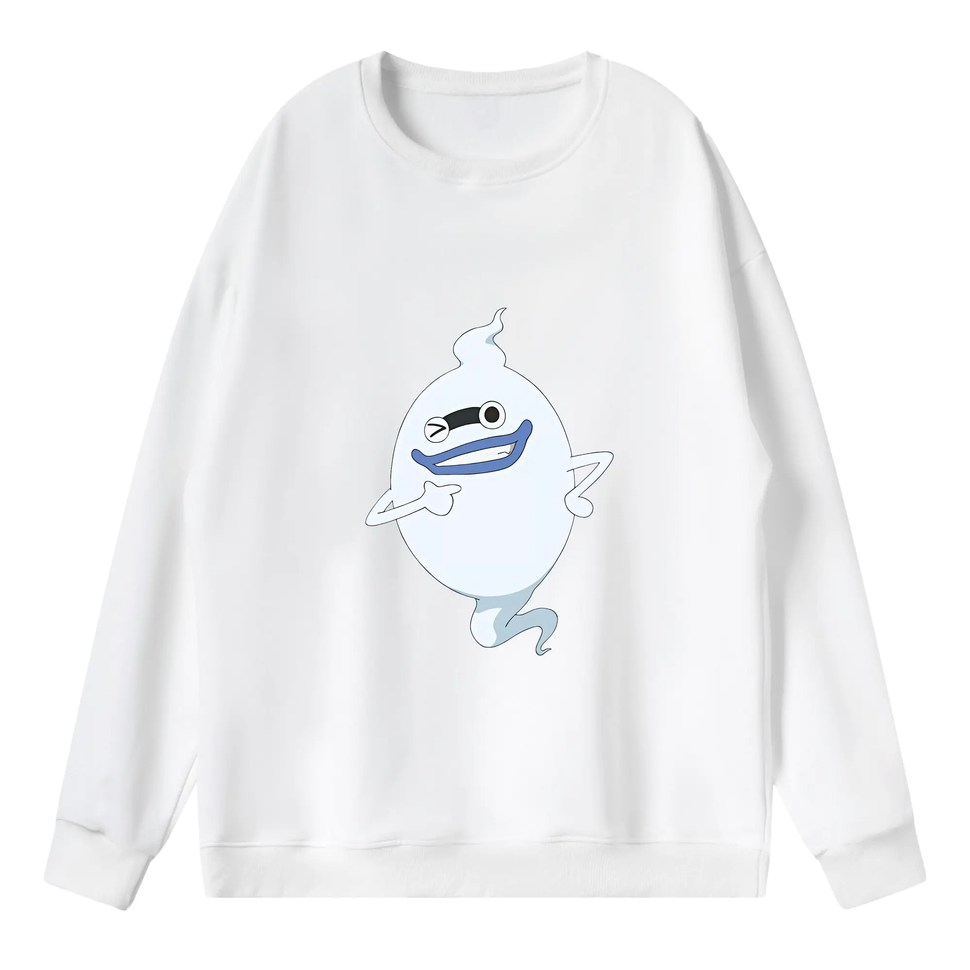 妖怪ウォッチ グッズ,ウィスパー - 薄手 クルーネック スウェット 裏毛260g · ポリエステル 春秋向け カジュアル 男女兼用 · トレーナー デイリー スポーツ 散歩に最適