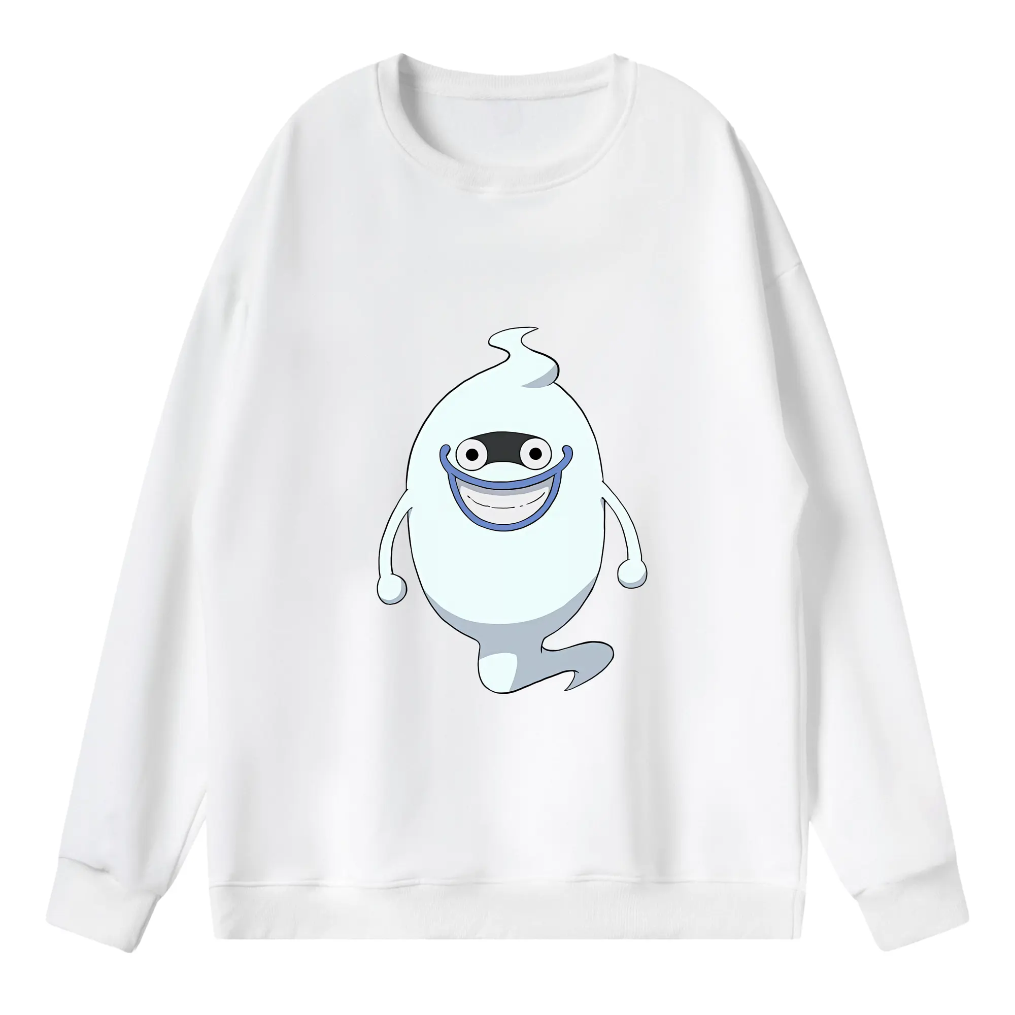 妖怪ウォッチ グッズ,ウィスパー - 薄手 クルーネック スウェット 裏毛260g · ポリエステル 春秋向け カジュアル 男女兼用 · トレーナー デイリー スポーツ 散歩に最適