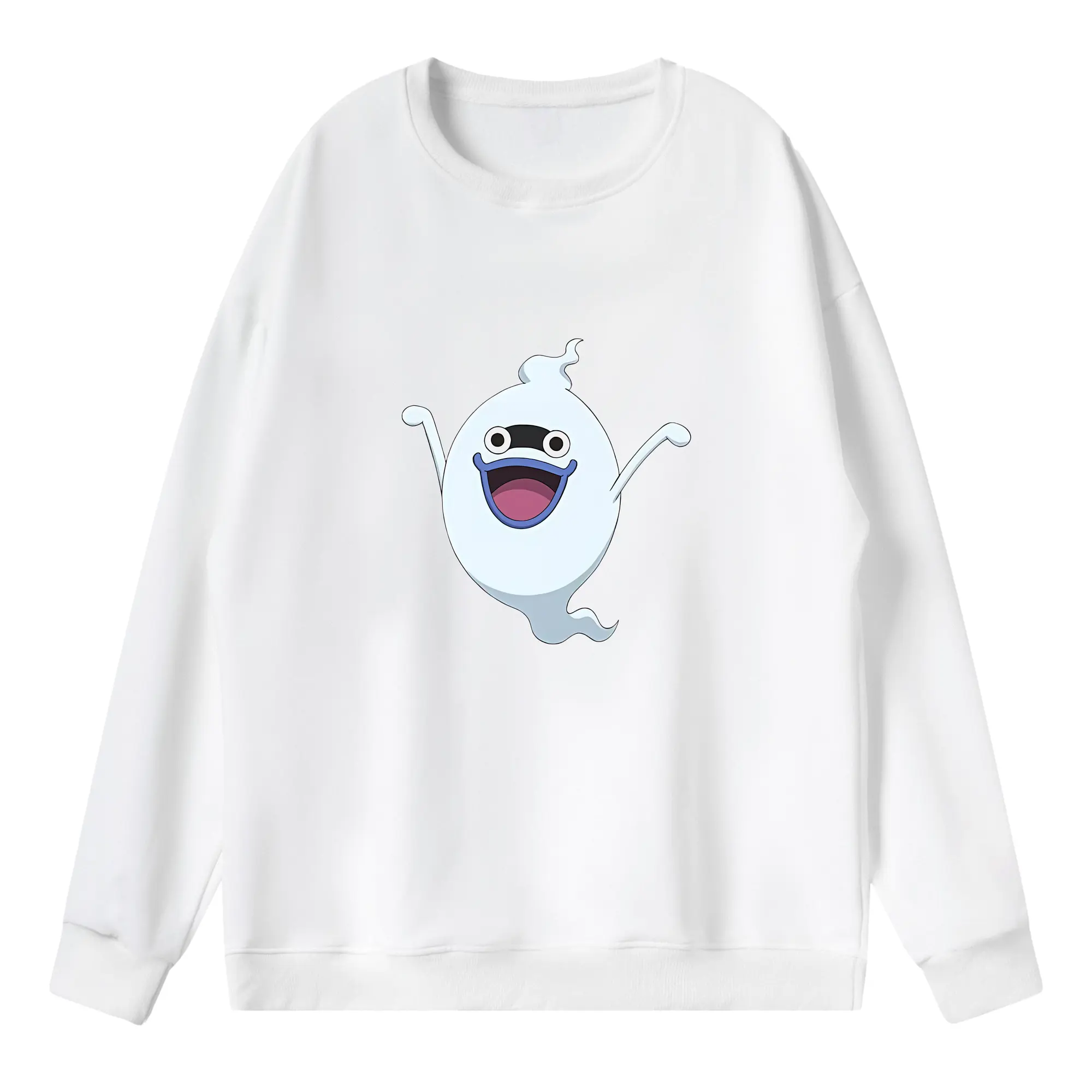 妖怪ウォッチ グッズ,ウィスパー - 薄手 クルーネック スウェット 裏毛260g · ポリエステル 春秋向け カジュアル 男女兼用 · トレーナー デイリー スポーツ 散歩に最適