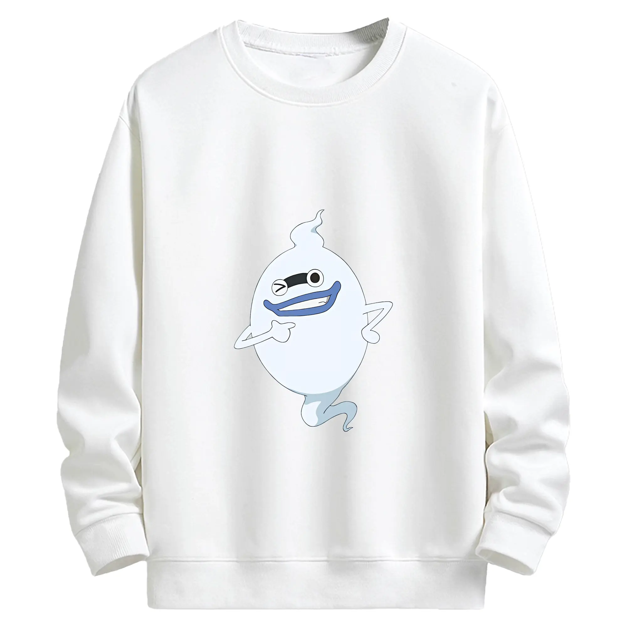 妖怪ウォッチ グッズ,ウィスパー - キッズ クルーネックスウェットシャツ ・ フロントプリント ・ 綿80％ ポリエステル20％ ・ 快適 通学 スポーツ 日常使い お散歩用