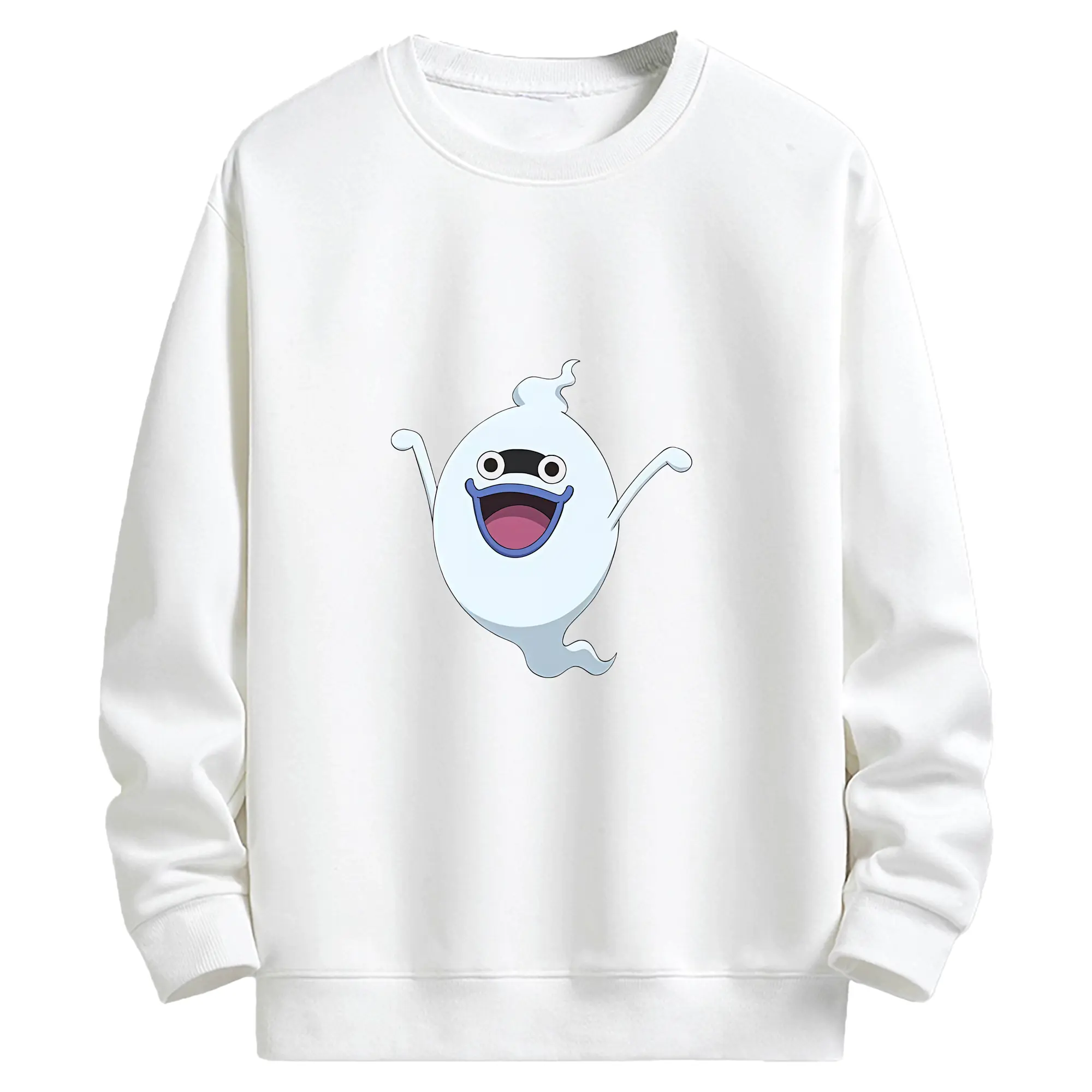 妖怪ウォッチ グッズ,ウィスパー - キッズ クルーネックスウェットシャツ ・ フロントプリント ・ 綿80％ ポリエステル20％ ・ 快適 通学 スポーツ 日常使い お散歩用