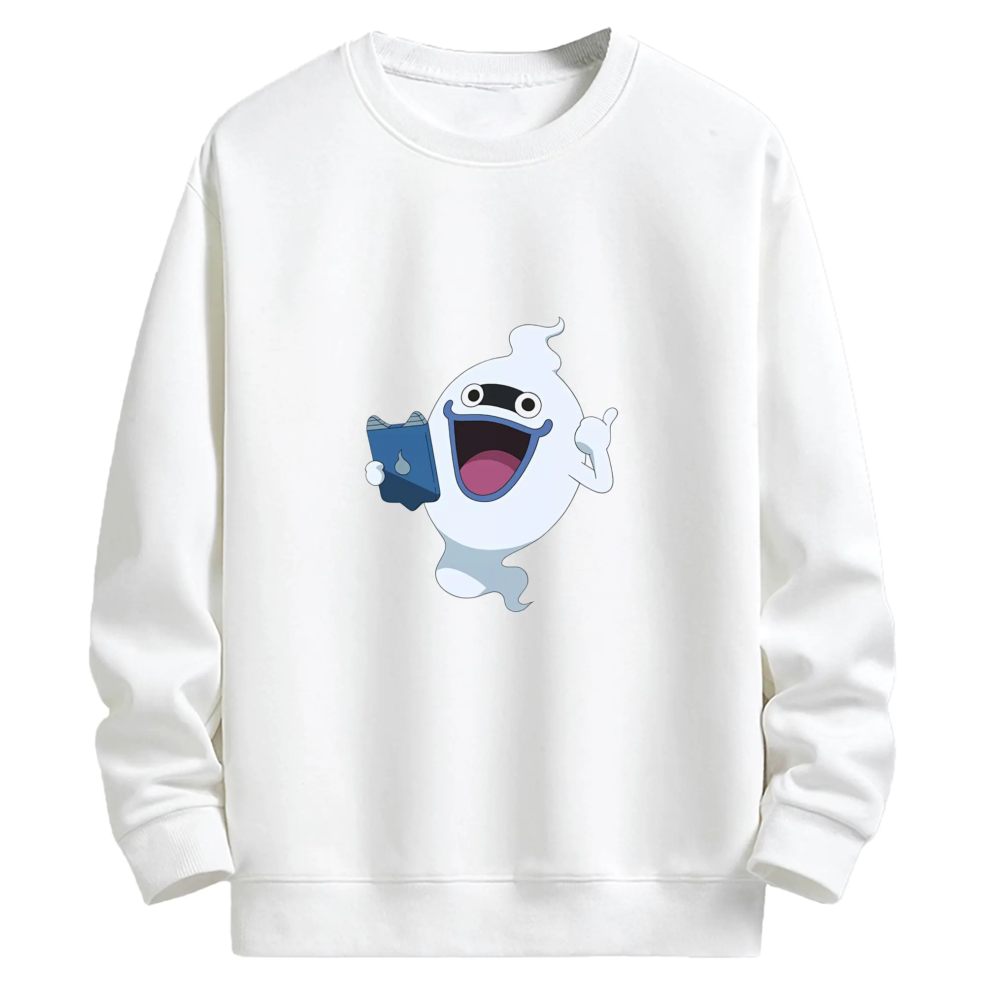 妖怪ウォッチ グッズ,ウィスパー - キッズ クルーネックスウェットシャツ ・ フロントプリント ・ 綿80％ ポリエステル20％ ・ 快適 通学 スポーツ 日常使い お散歩用