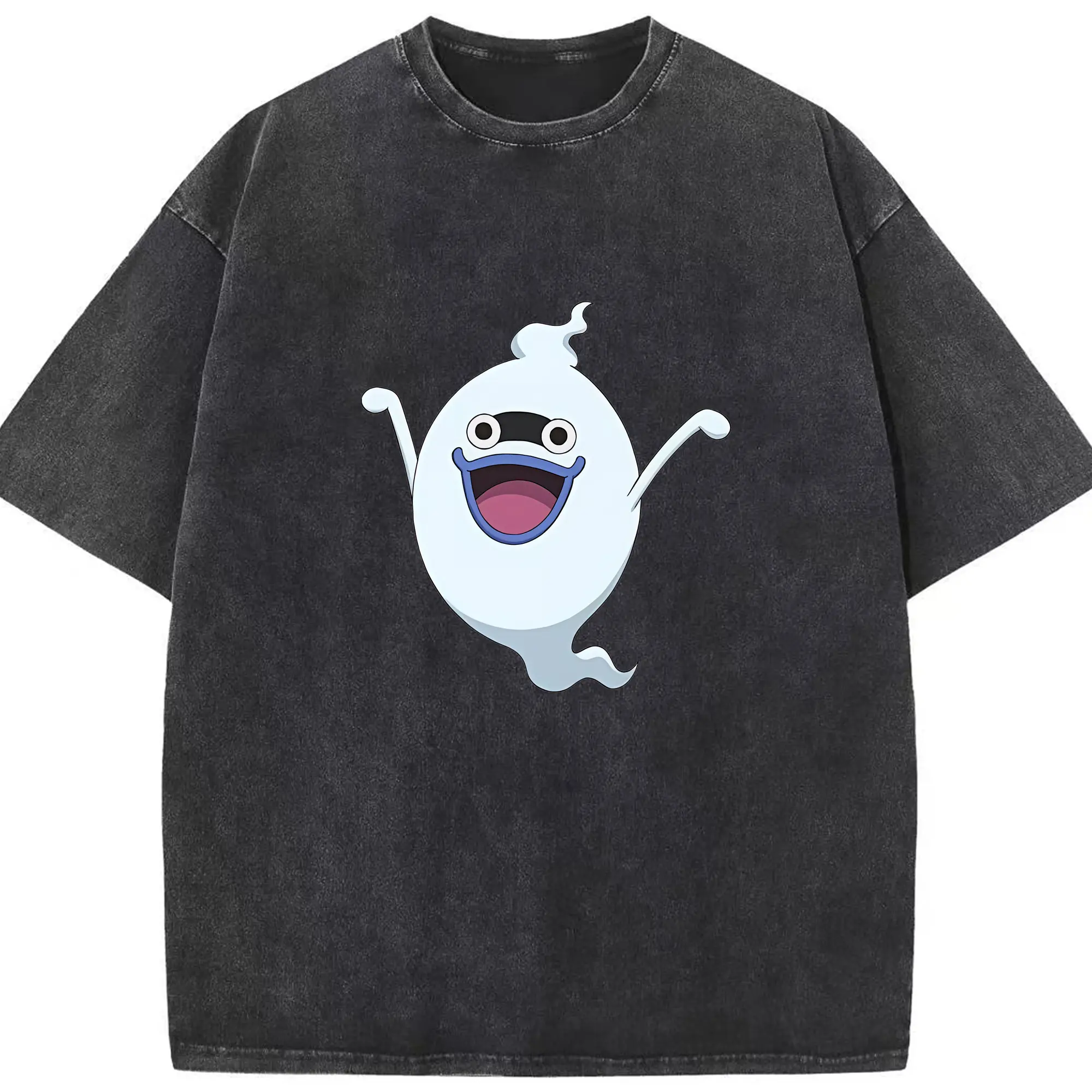 妖怪ウォッチ グッズ,ウィスパー - 綿100％ ヴィンテージ風 半袖Tシャツ ・ フロントプリント ・ 柔らか肌触り ・ 通気性 快適 ・ スポーツ カジュアル 外出用