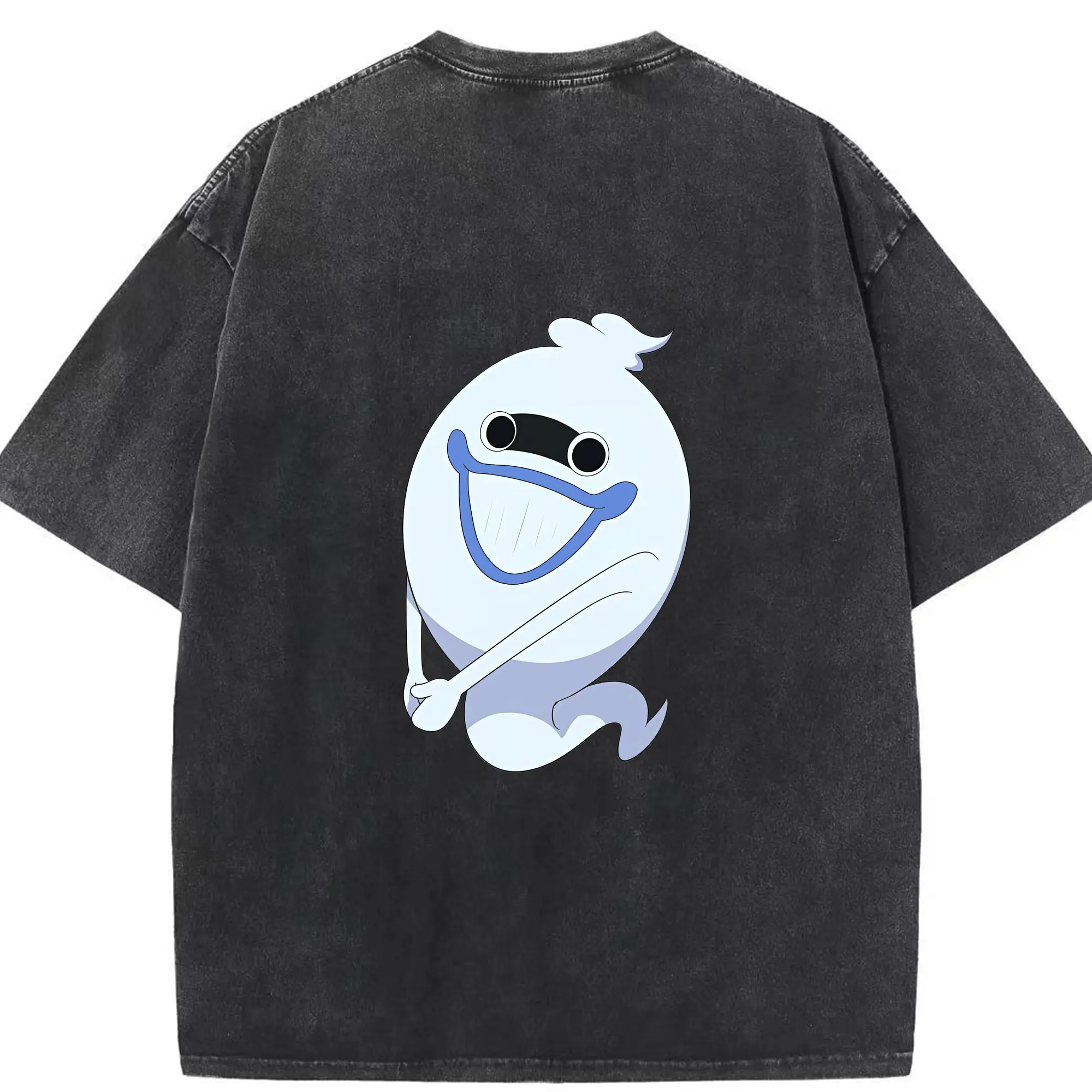 妖怪ウォッチ グッズ,ウィスパー - 綿100％ ヴィンテージ風 半袖Tシャツ ・ 背面プリント ・ 柔らか肌触り ・ 通気性 快適 ・ スポーツ カジュアル 外出用