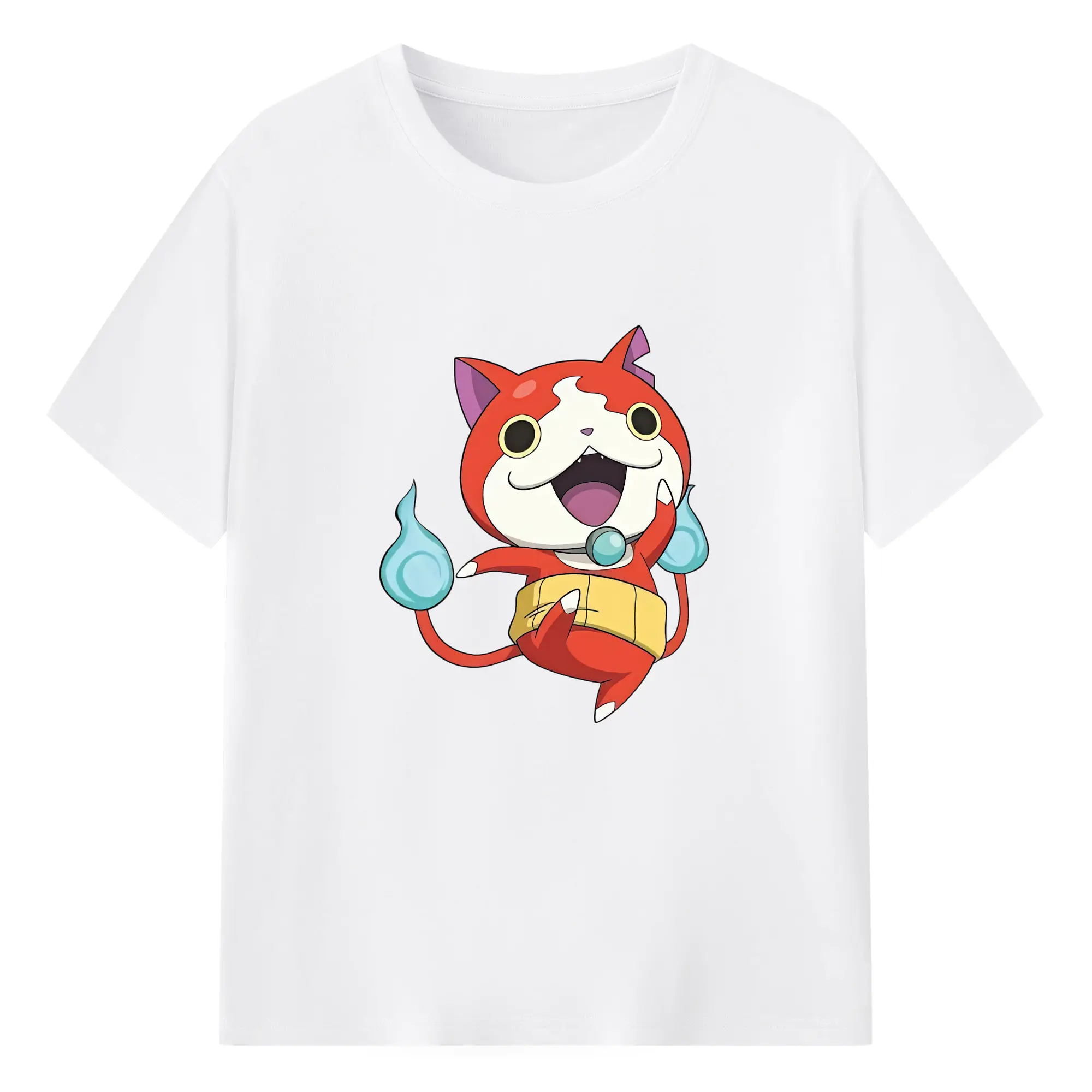 妖怪ウォッチ グッズ,ジバニャン - 綿100％ 半袖Tシャツ ・ フロントプリント ・ 快適 通気性 ・ 日常使い 散歩 スポーツ用