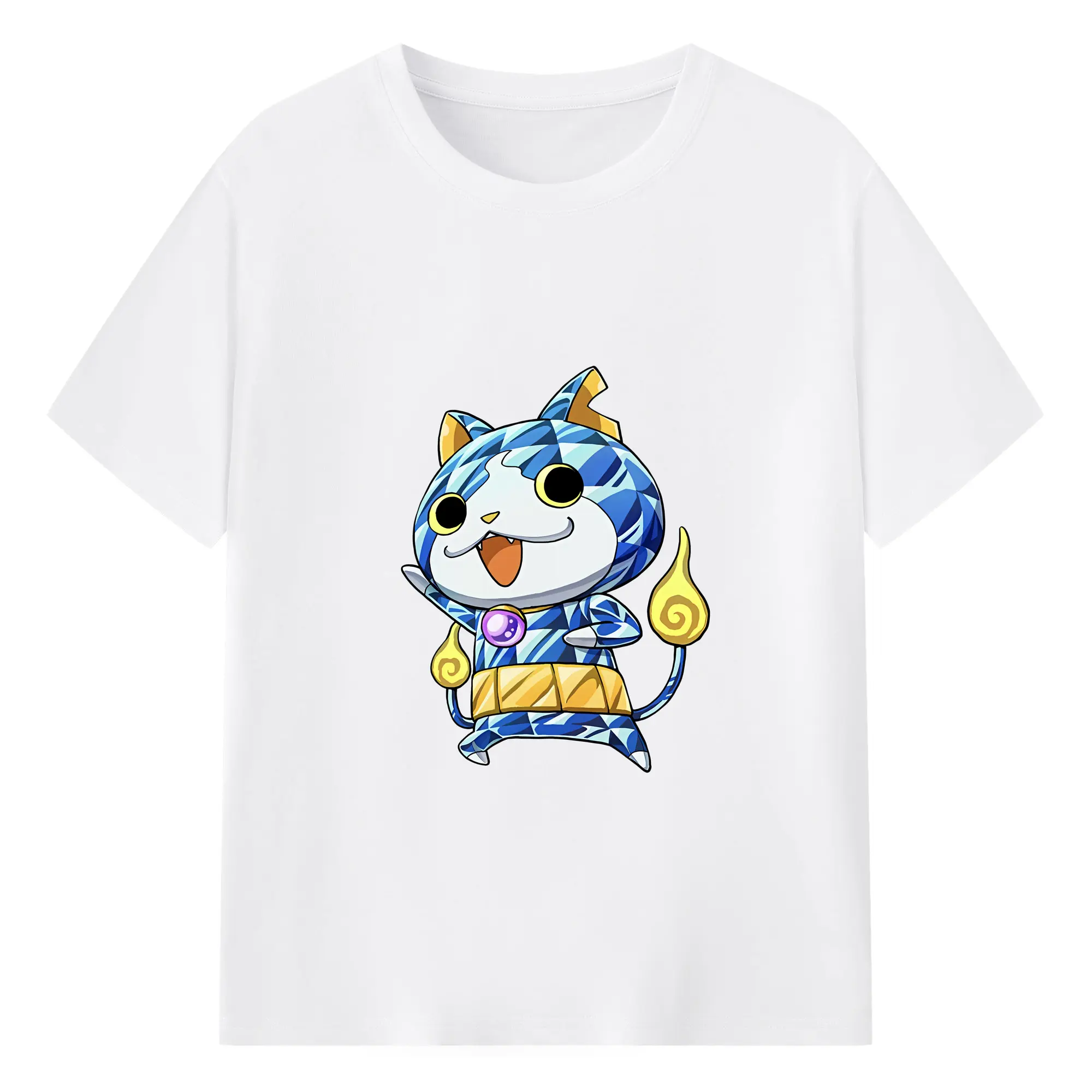 妖怪ウォッチ グッズ,ジバニャン - 綿100％ 半袖Tシャツ ・ フロントプリント ・ 快適 通気性 ・ 日常使い 散歩 スポーツ用