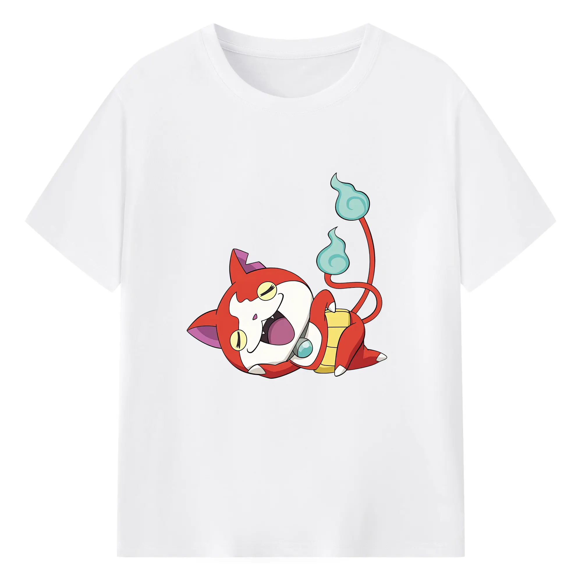 妖怪ウォッチ グッズ,ジバニャン - 綿100％ 半袖Tシャツ ・ フロントプリント ・ 快適 通気性 ・ 日常使い 散歩 スポーツ用