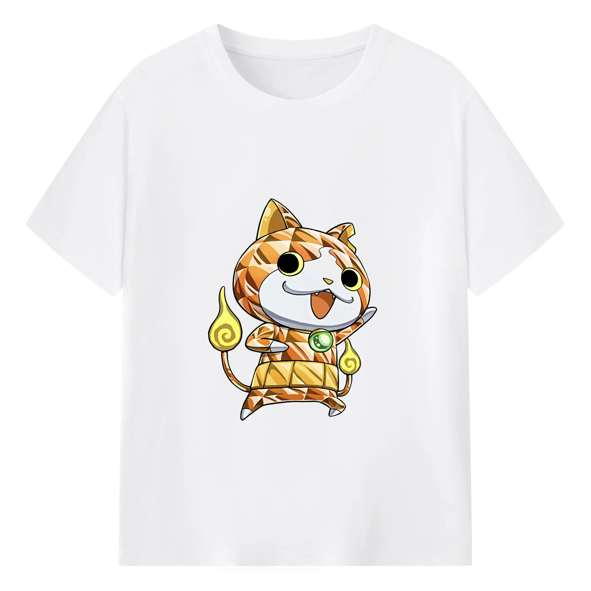 妖怪ウォッチ グッズ,ジバニャン - 綿100％ 半袖Tシャツ ・ フロントプリント ・ 快適 通気性 ・ 日常使い 散歩 スポーツ用