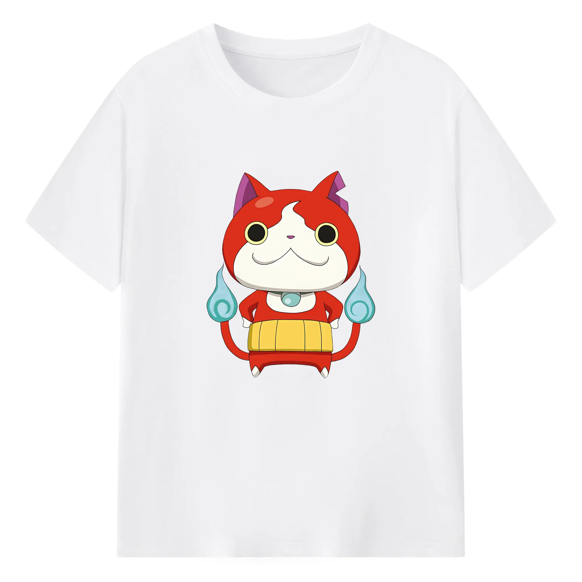 妖怪ウォッチ グッズ,ジバニャン - 綿100％ 半袖Tシャツ ・ フロントプリント ・ 快適 通気性 ・ 日常使い 散歩 スポーツ用