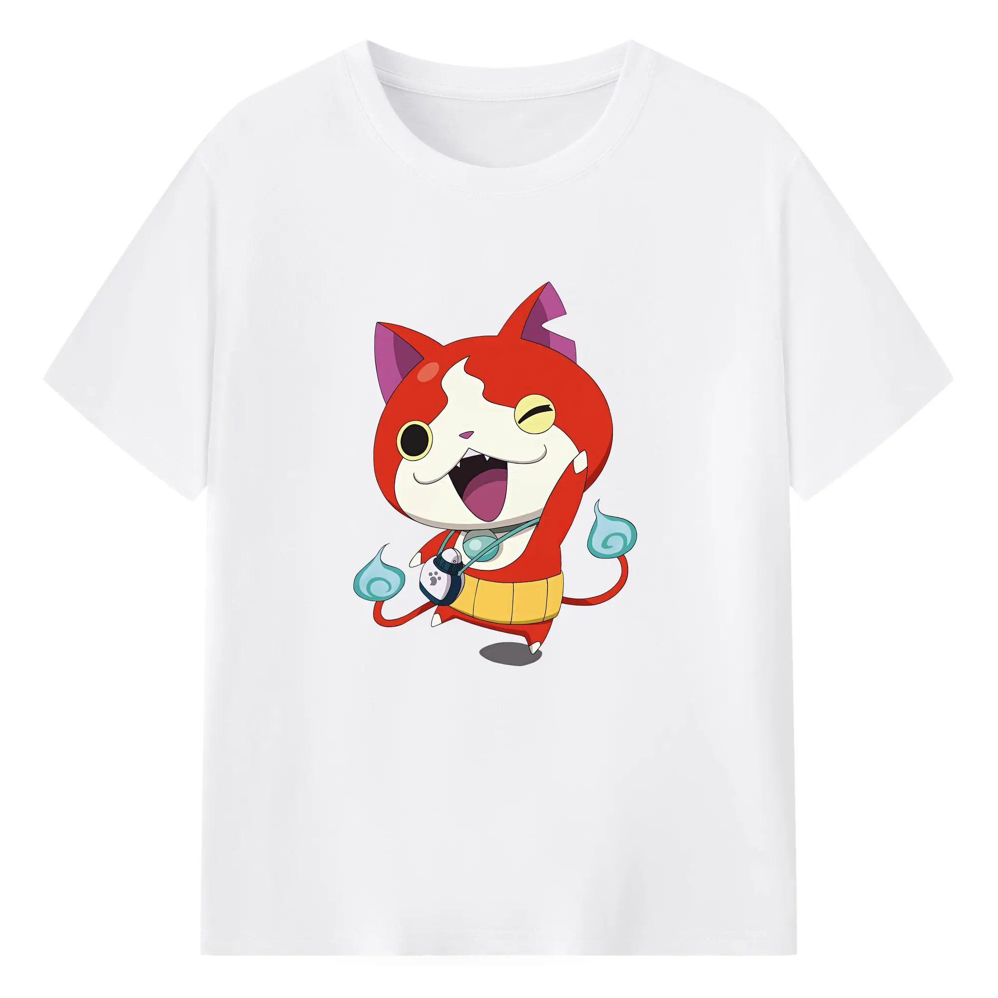 妖怪ウォッチ グッズ,ジバニャン - 綿100％ 半袖Tシャツ ・ フロントプリント ・ 快適 通気性 ・ 日常使い 散歩 スポーツ用