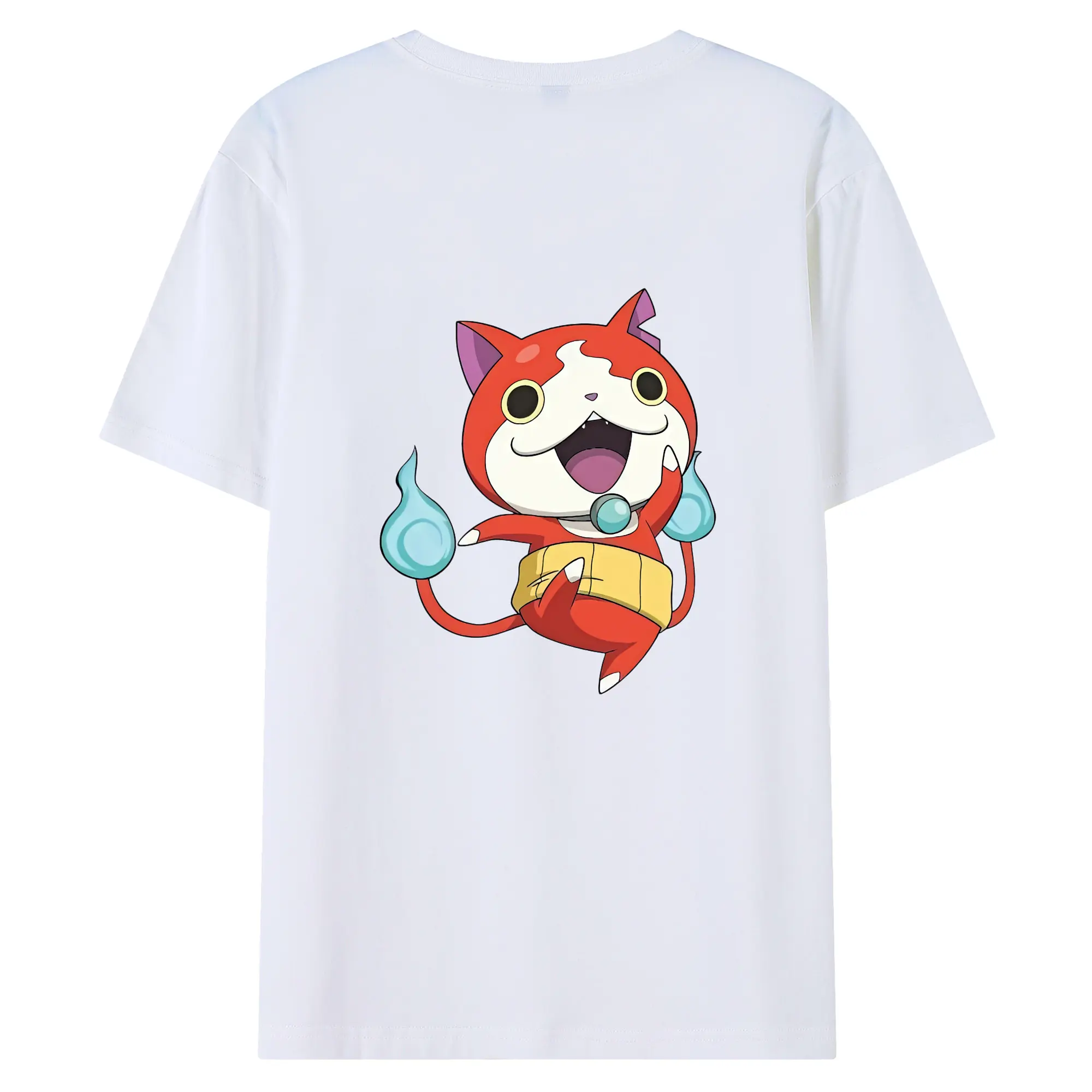 妖怪ウォッチ グッズ,ジバニャン - 綿100％ 半袖Tシャツ ・ バックプリント ・ 快適 通気性 ・ 日常使い 散歩 スポーツ用