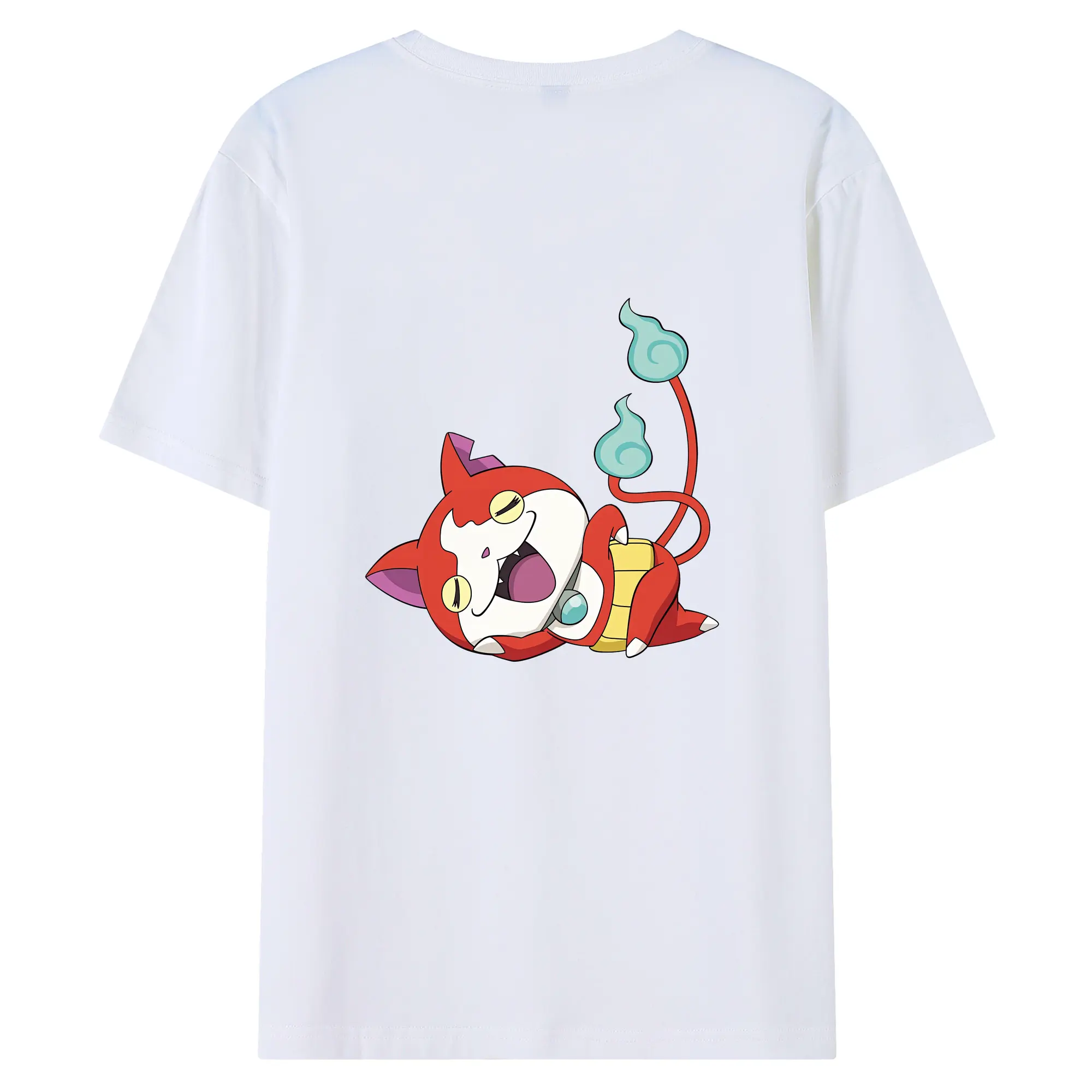 妖怪ウォッチ グッズ,ジバニャン - 綿100％ 半袖Tシャツ ・ バックプリント ・ 快適 通気性 ・ 日常使い 散歩 スポーツ用