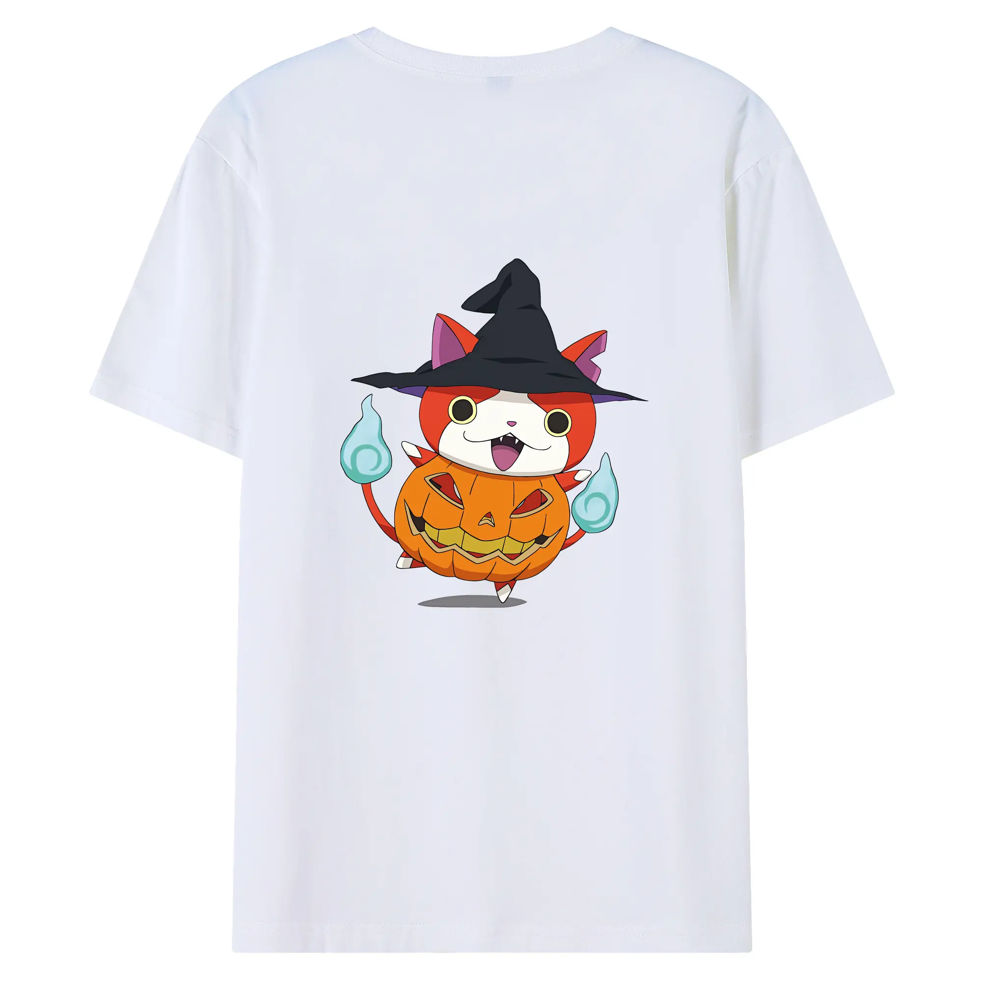 妖怪ウォッチ グッズ,ジバニャン - 綿100％ 半袖Tシャツ ・ バックプリント ・ 快適 通気性 ・ 日常使い 散歩 スポーツ用