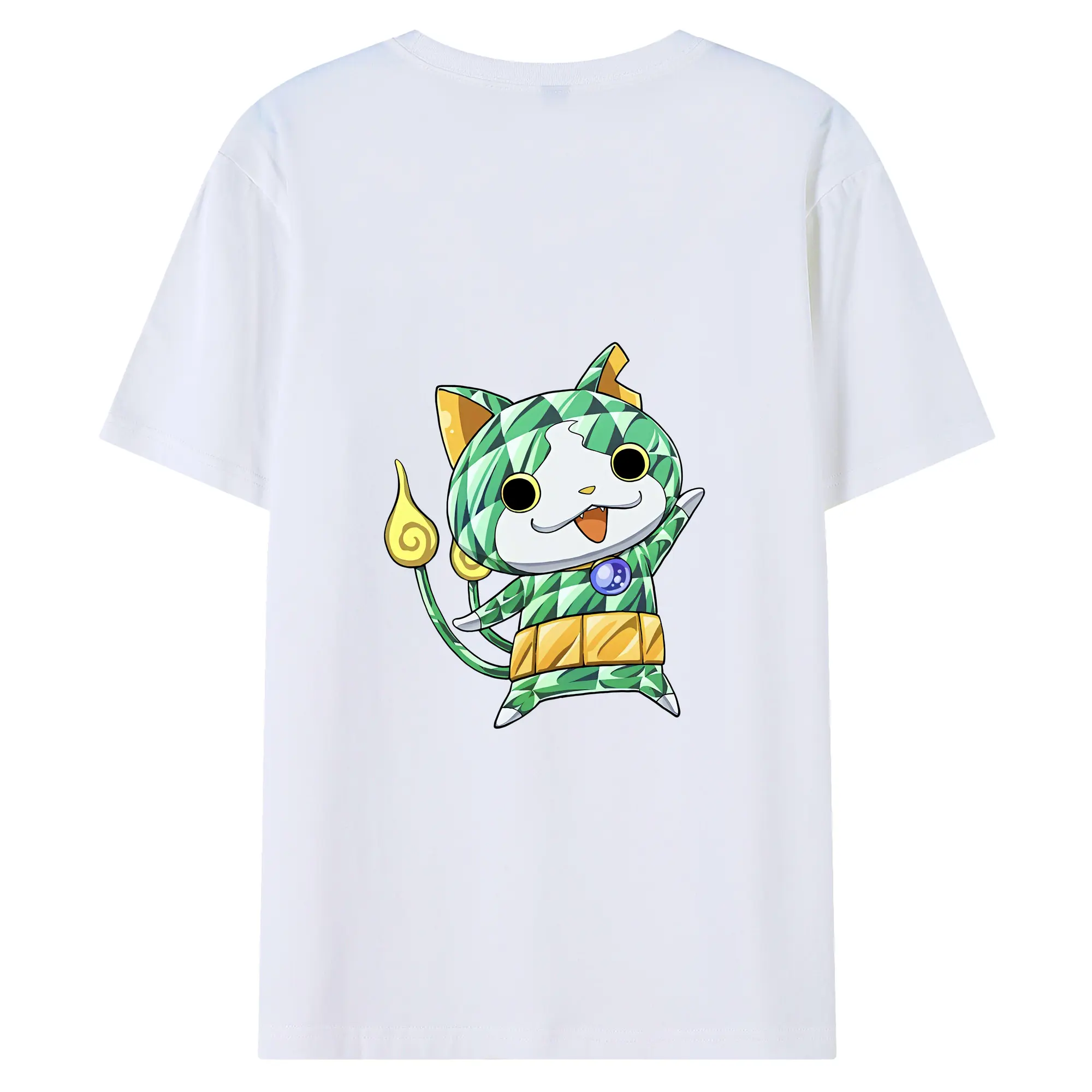 妖怪ウォッチ グッズ,ジバニャン - 綿100％ 半袖Tシャツ ・ バックプリント ・ 快適 通気性 ・ 日常使い 散歩 スポーツ用