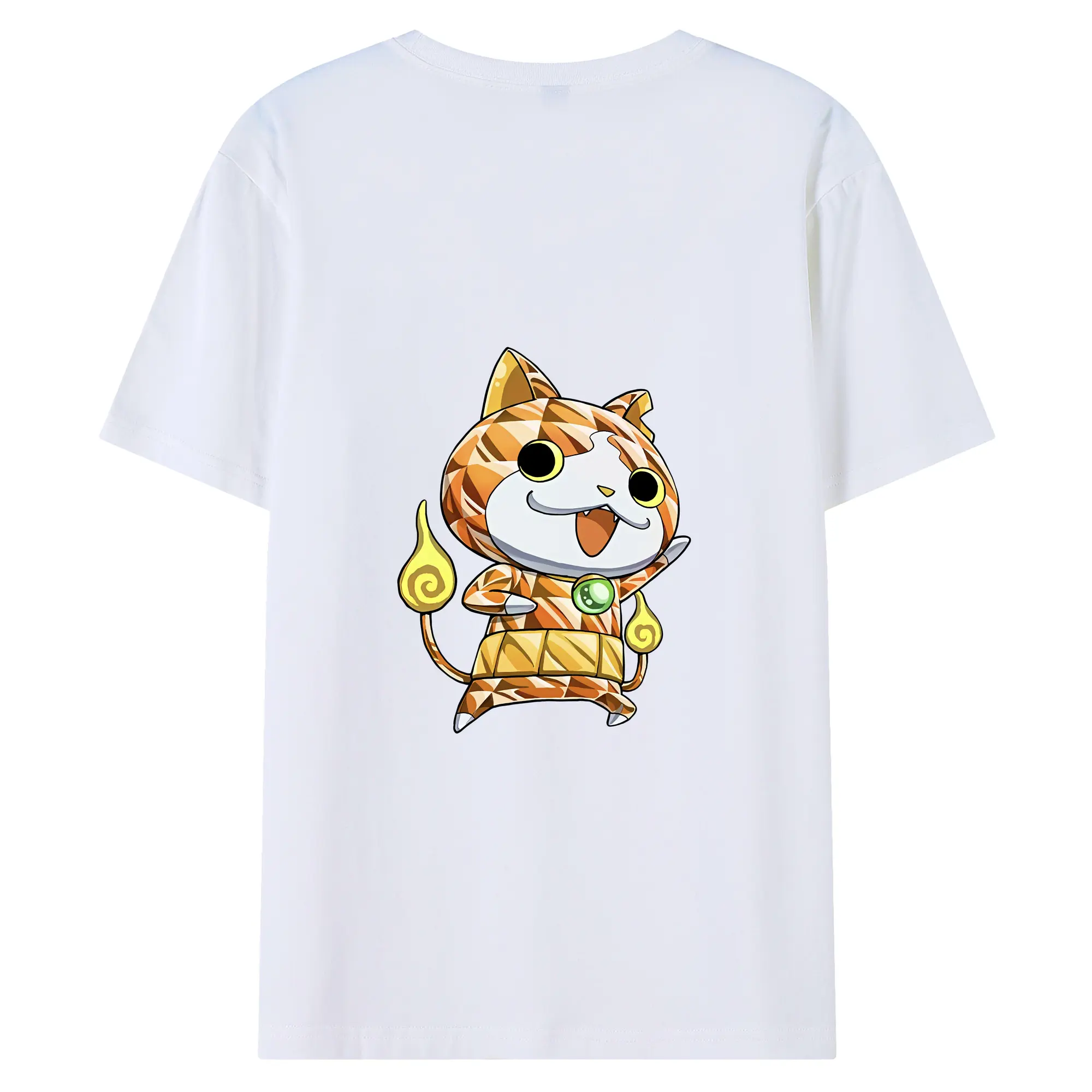 妖怪ウォッチ グッズ,ジバニャン - 綿100％ 半袖Tシャツ ・ バックプリント ・ 快適 通気性 ・ 日常使い 散歩 スポーツ用