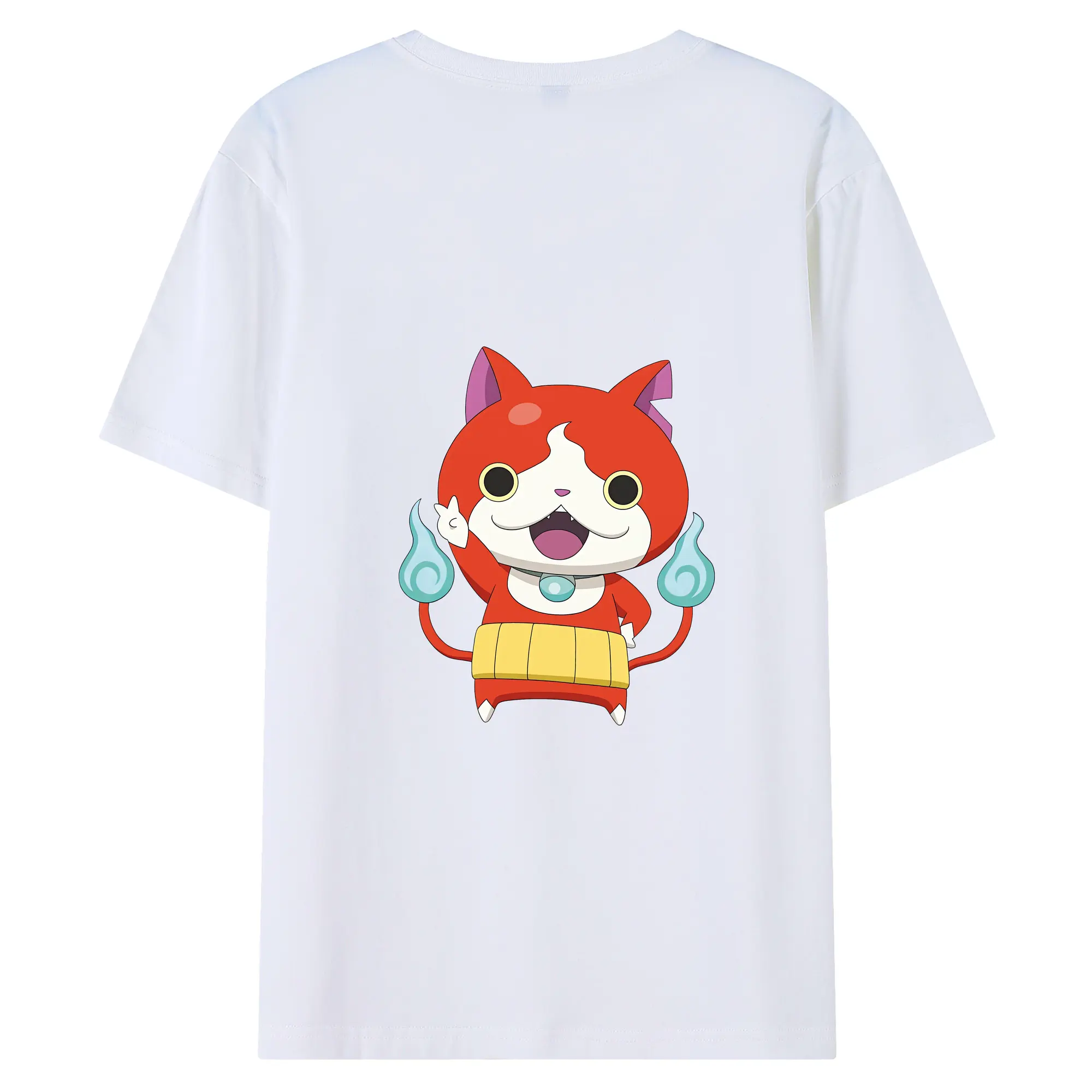 妖怪ウォッチ グッズ,ジバニャン - 綿100％ 半袖Tシャツ ・ バックプリント ・ 快適 通気性 ・ 日常使い 散歩 スポーツ用