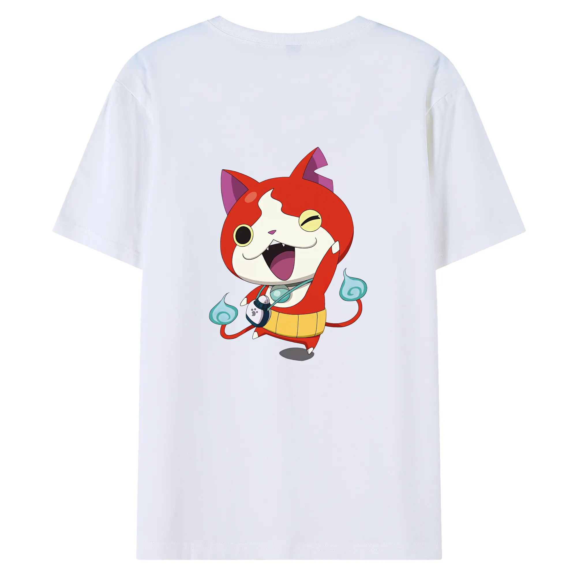 妖怪ウォッチ グッズ,ジバニャン - 綿100％ 半袖Tシャツ ・ バックプリント ・ 快適 通気性 ・ 日常使い 散歩 スポーツ用